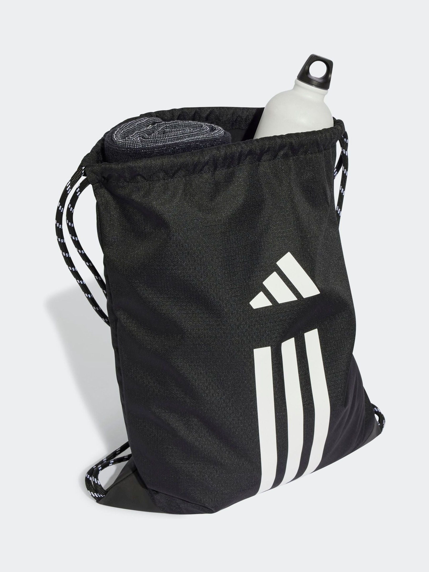 adidas Black 3 Stripe Gymsack