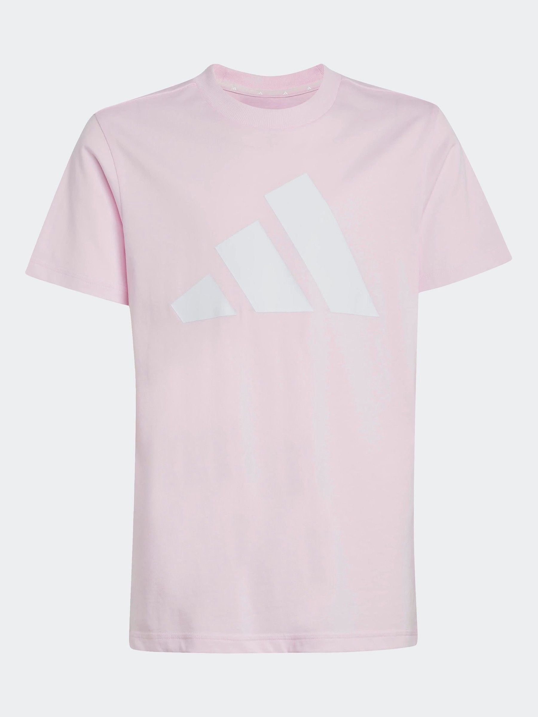 adidas Pink Essentials Large Logo Shorts and 100% Cotton T-Shirt Set