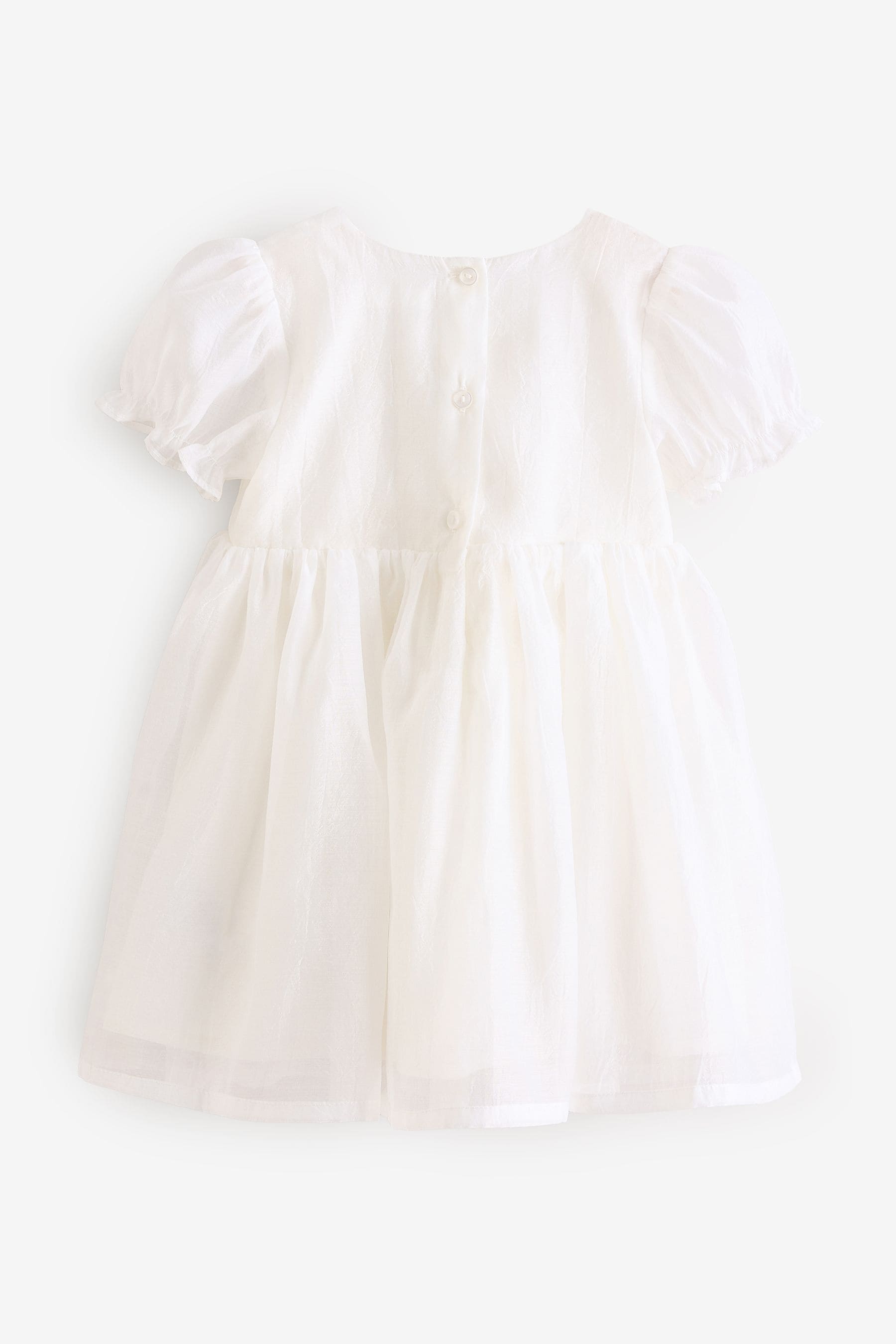 White Girl Corsage Flower Print Dress (3mths-8yrs)