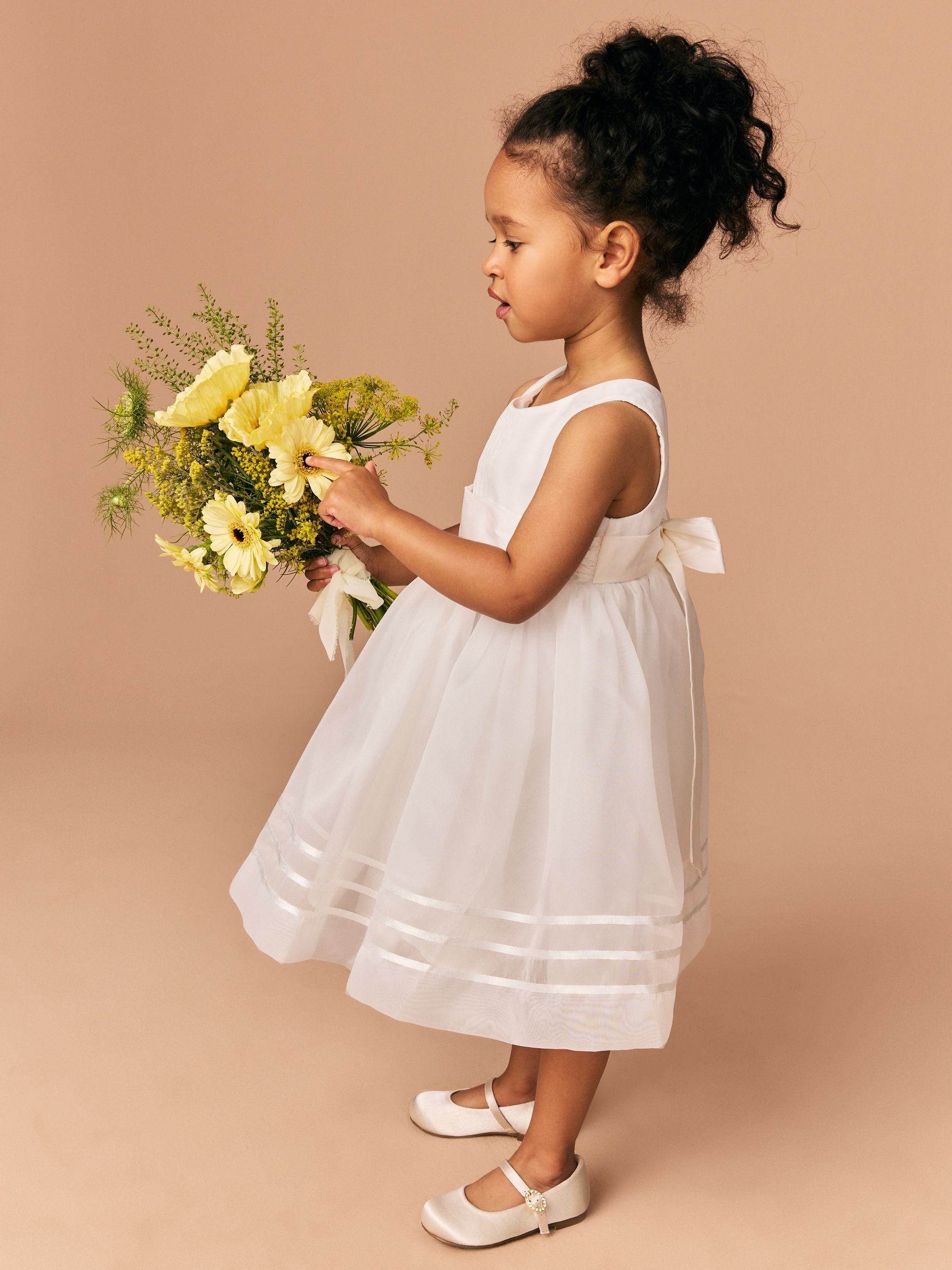 Cream Girl Organza Flower Dress (3mths-10yrs)