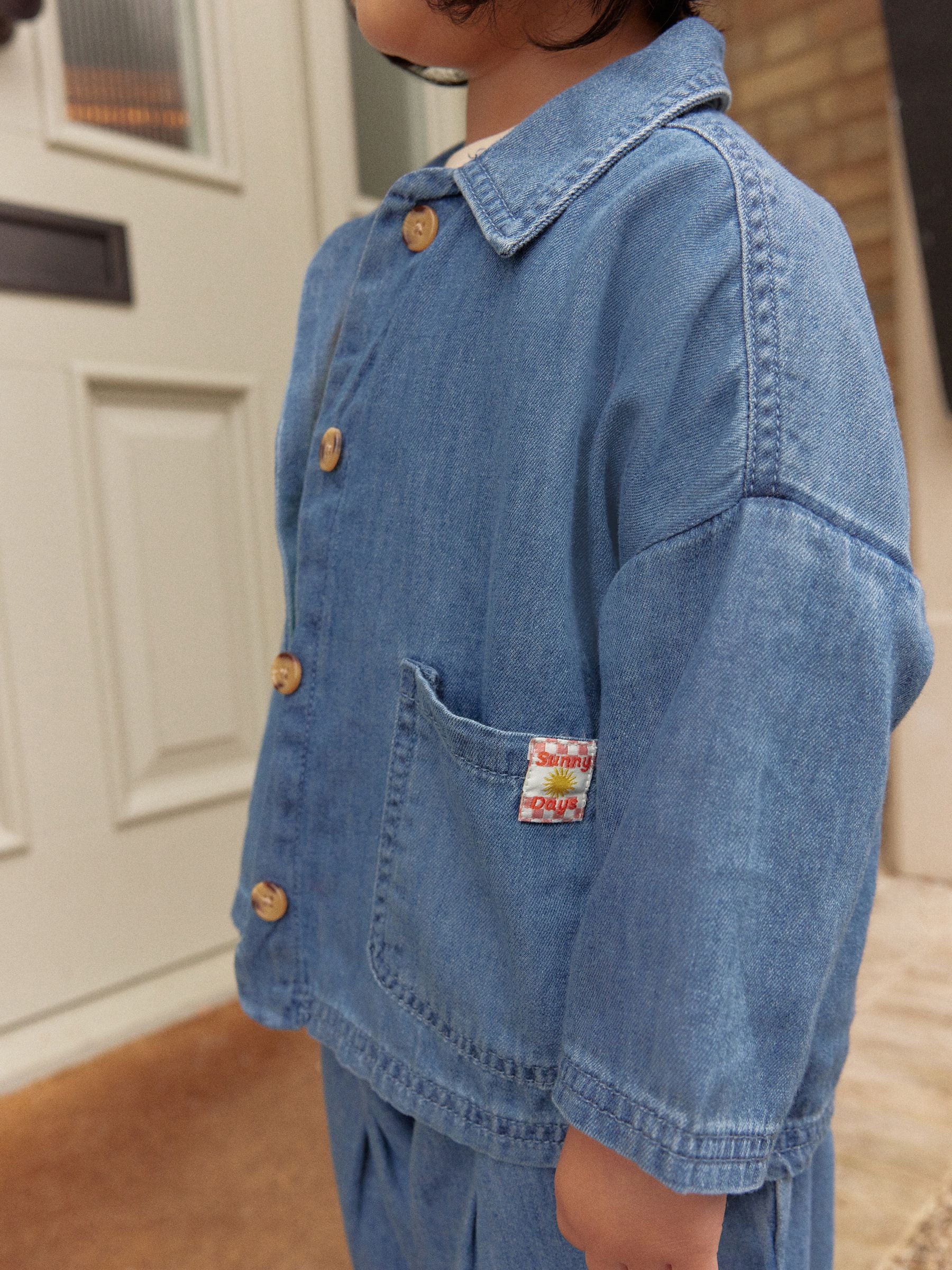 Denim 100% Cotton Jacket T-Shirt And Trousers Set (3mths-8yrs)