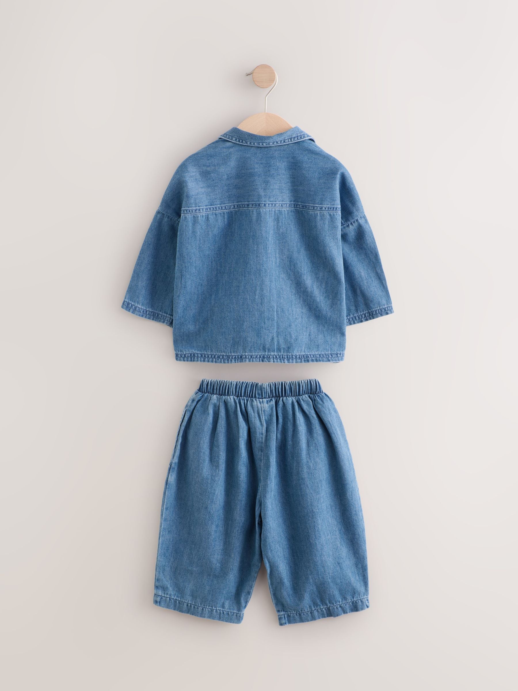 Denim 100% Cotton Jacket T-Shirt And Trousers Set (3mths-8yrs)