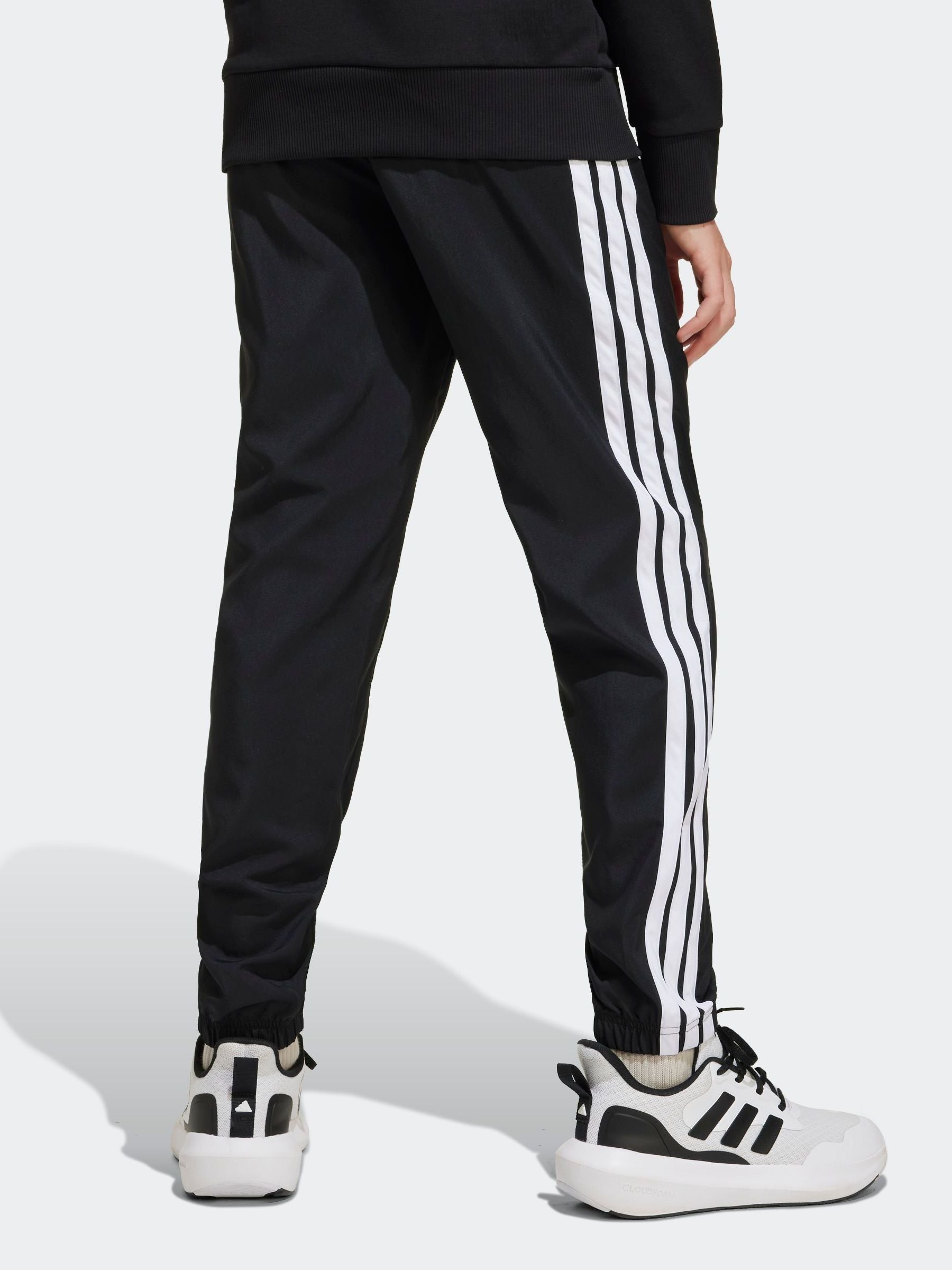 adidas Black 3 Stripe Joggers