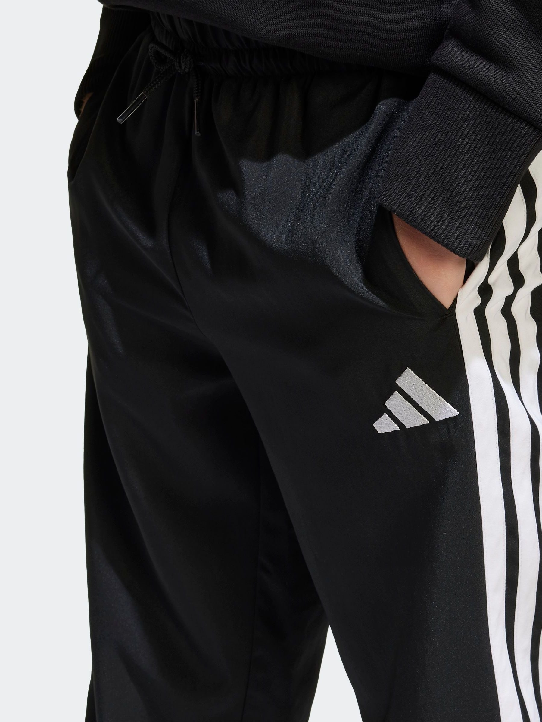 adidas Black 3 Stripe Joggers