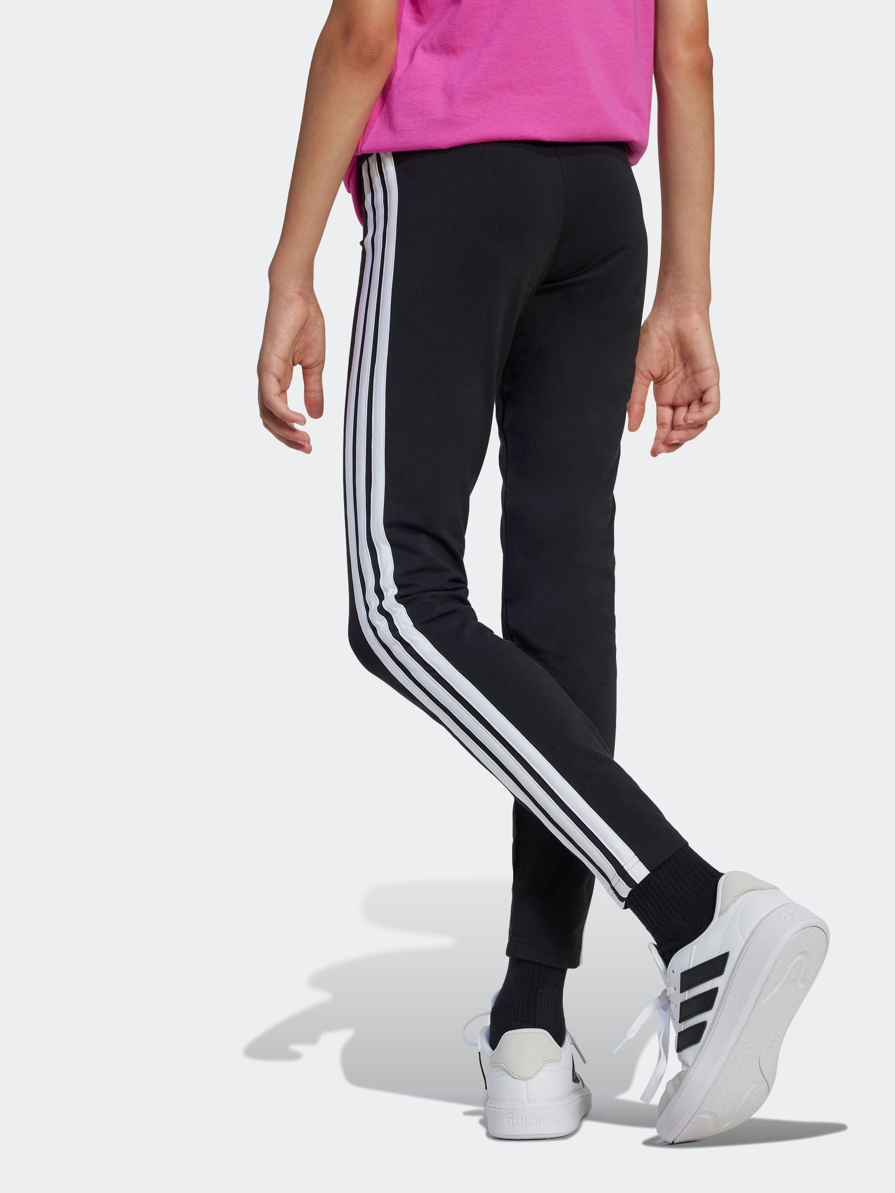 adidas Black 3 Stripe Essentials Leggings