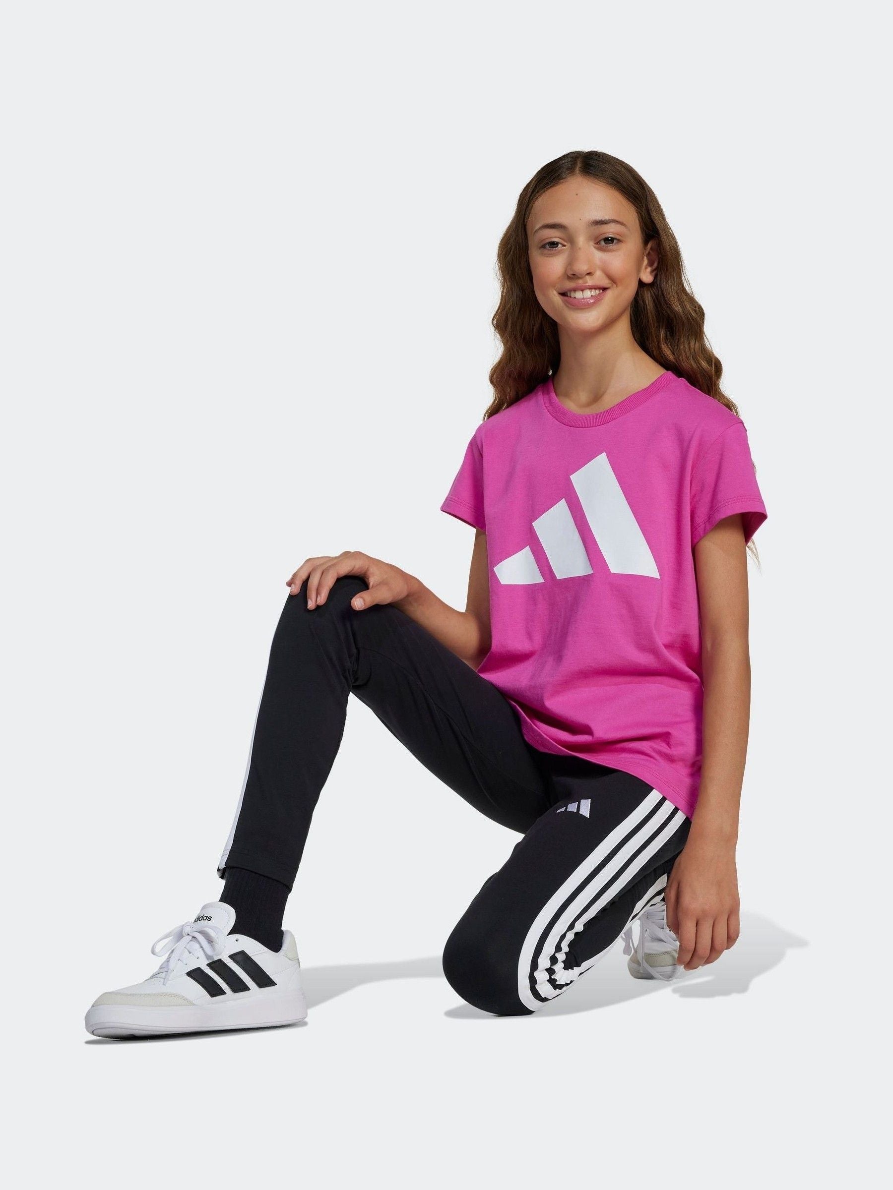 adidas Black 3 Stripe Essentials Leggings