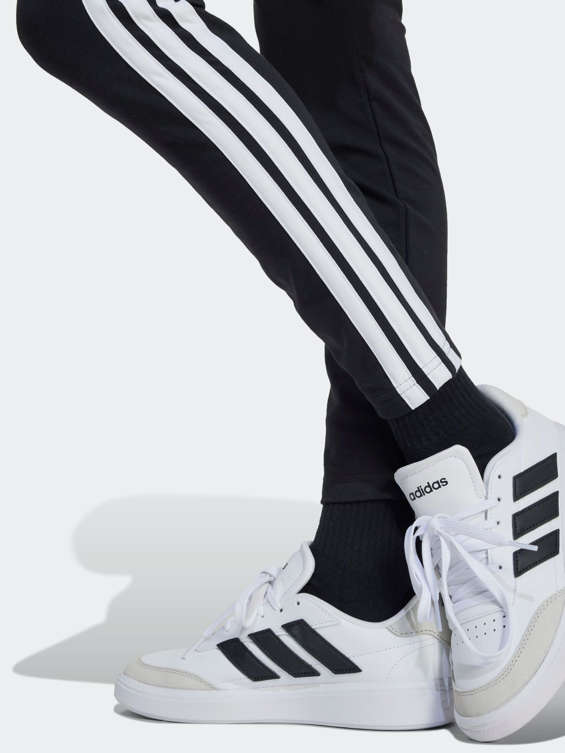 adidas Black 3 Stripe Essentials Leggings