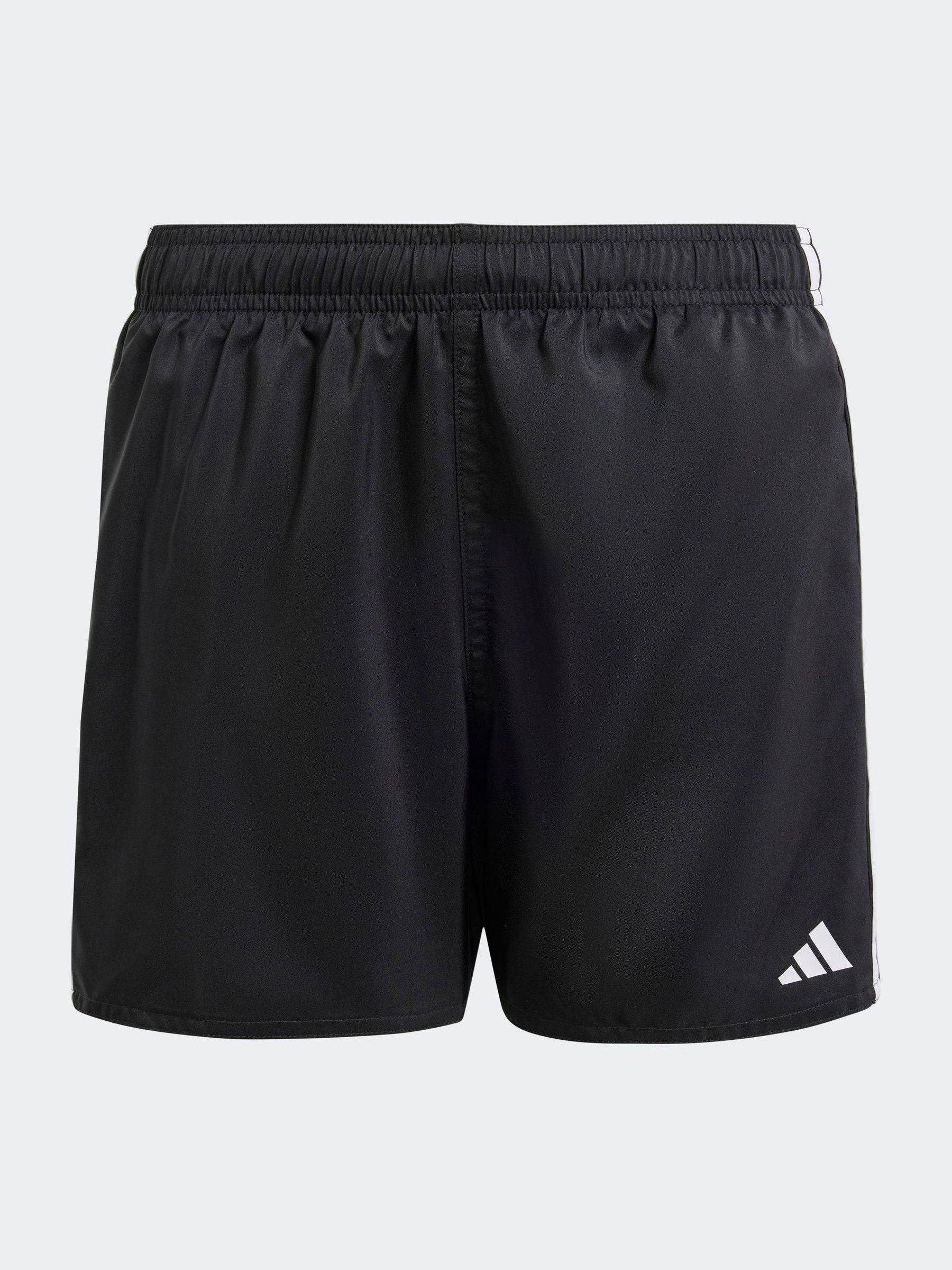 adidas Black 3 Stripes Swim Shorts