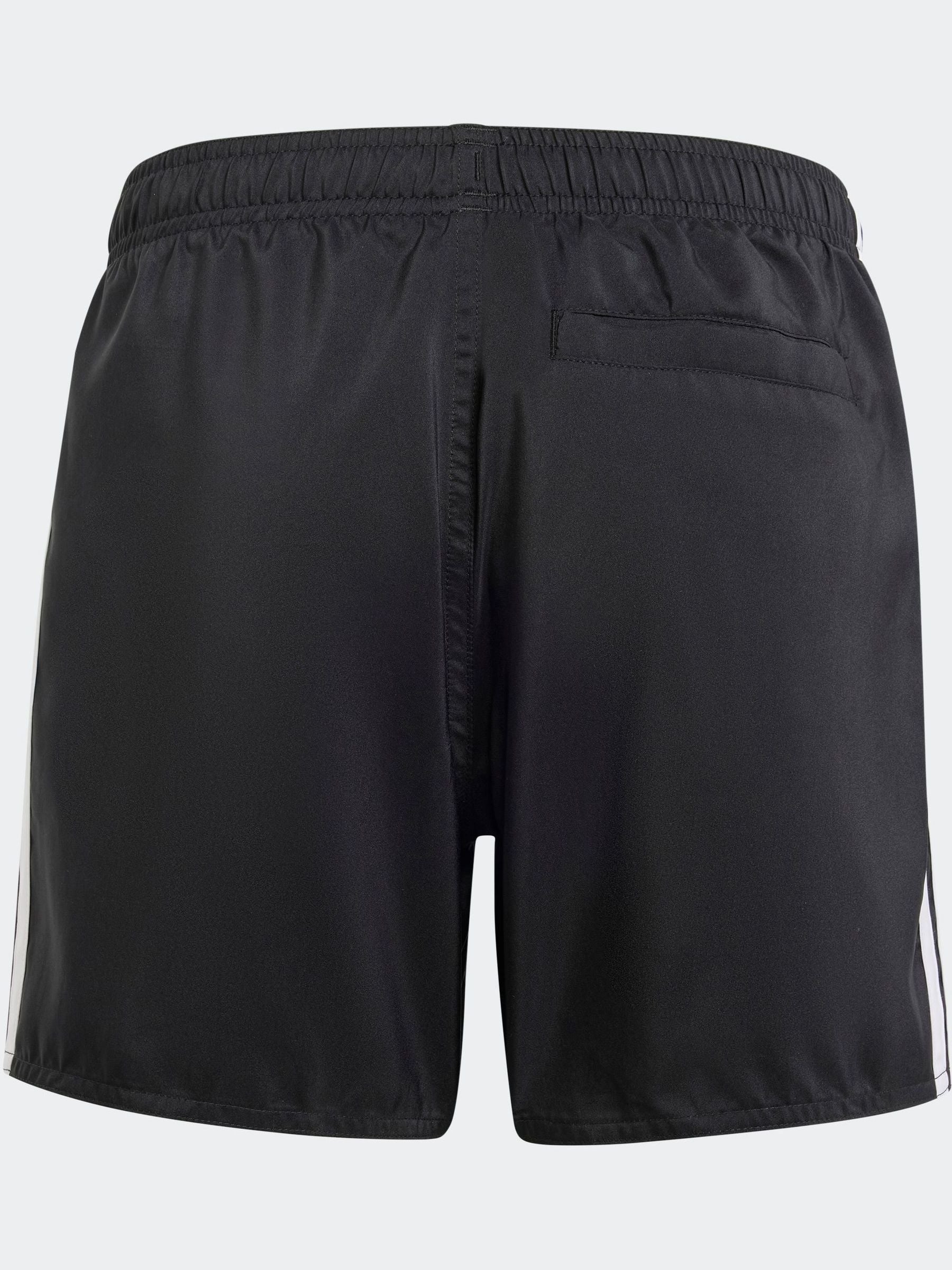 adidas Black 3 Stripes Swim Shorts