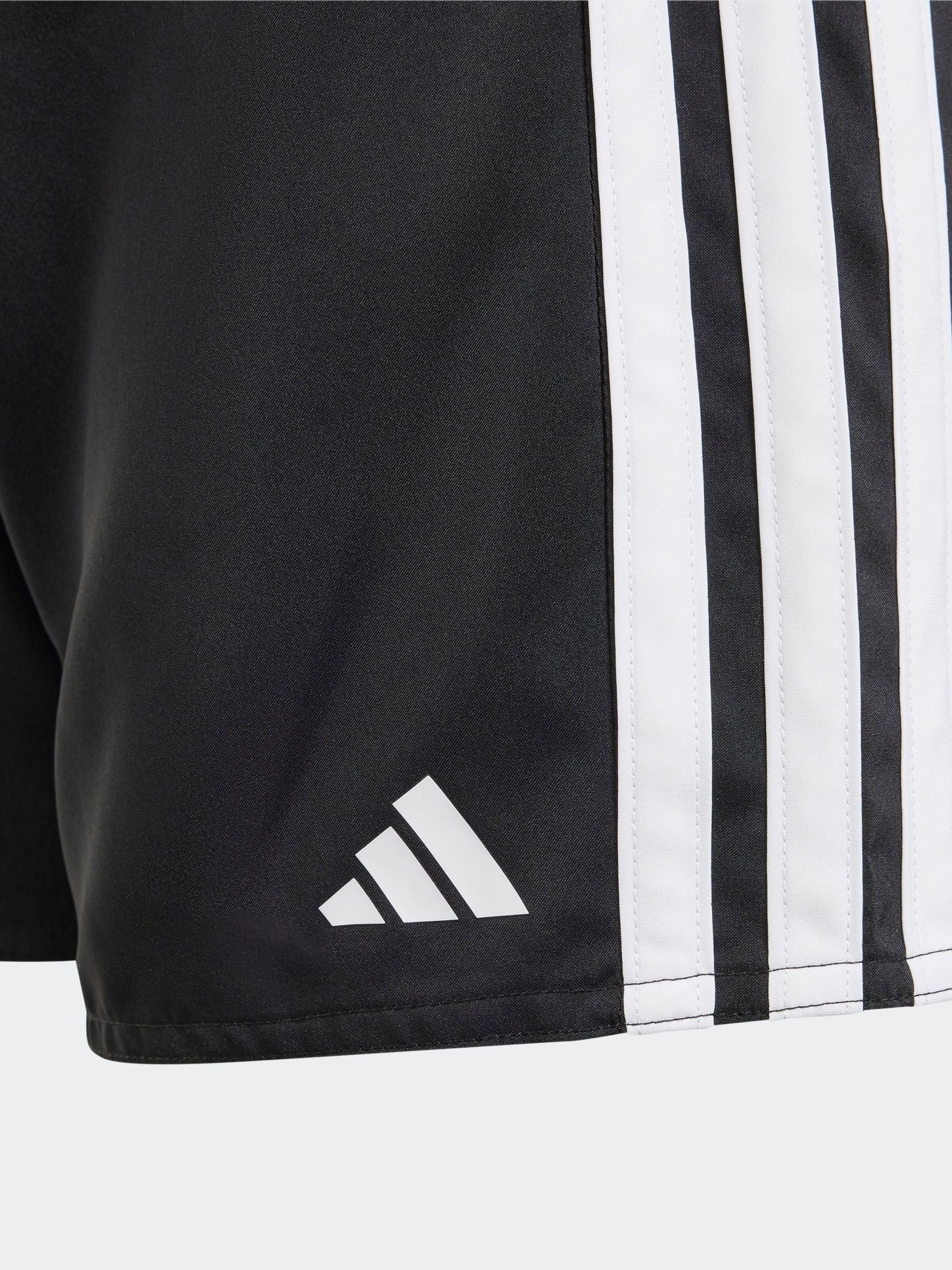 adidas Black 3 Stripes Swim Shorts