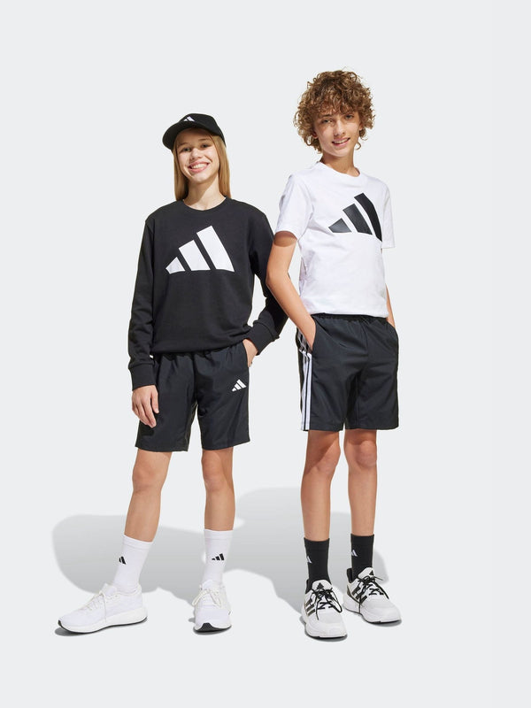 adidas Black 3 Stripe Woven Shorts