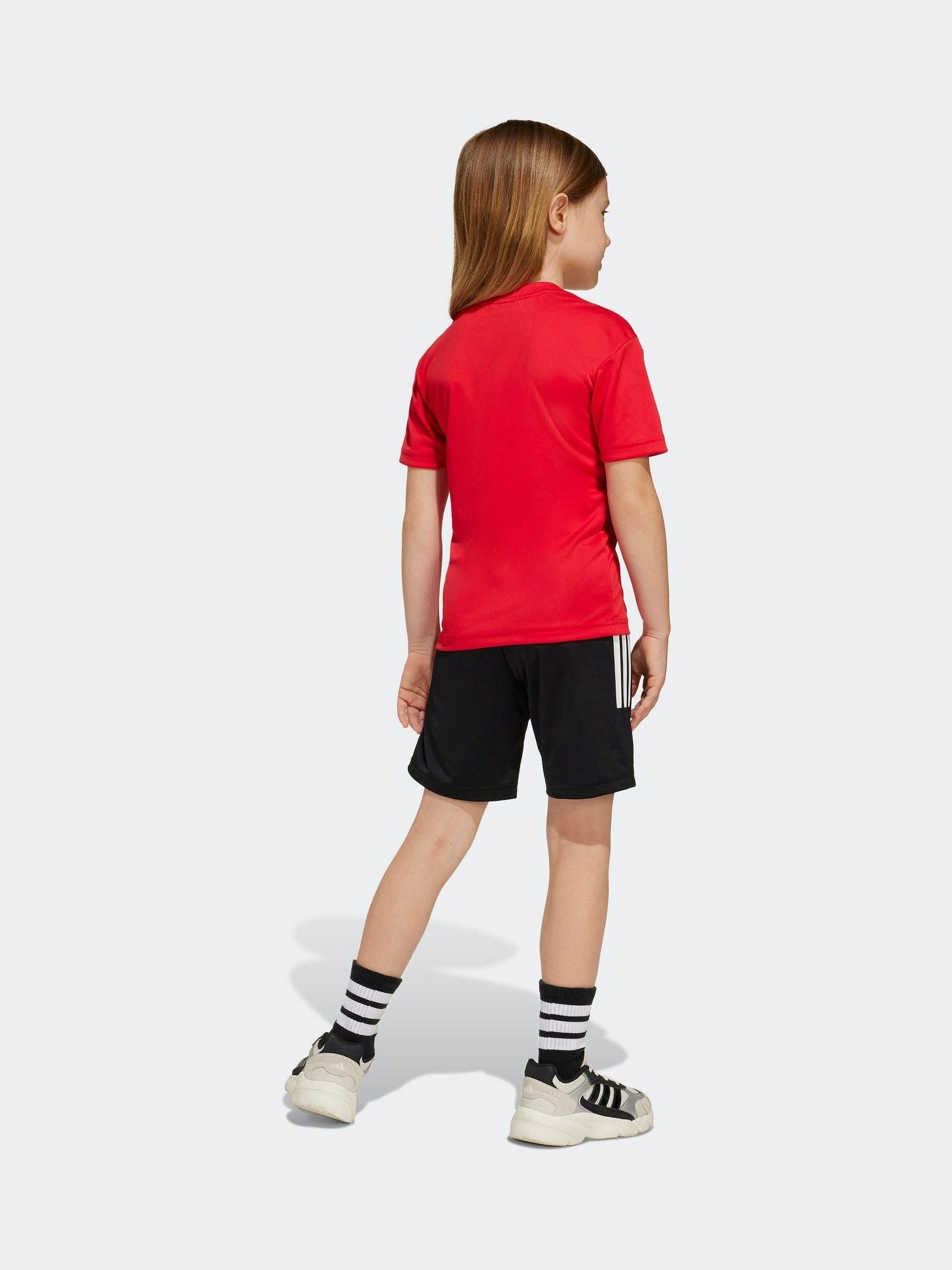 adidas Red Marvel Iron Man T-Shirt and Shorts Set