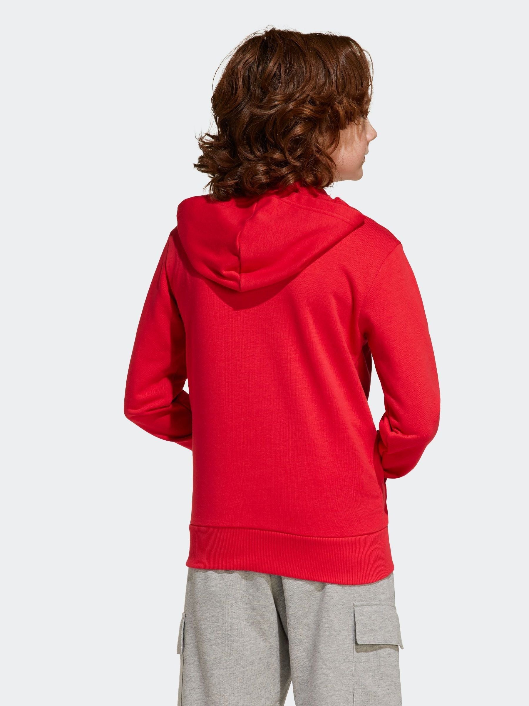 adidas Red Large Logo Hoodie