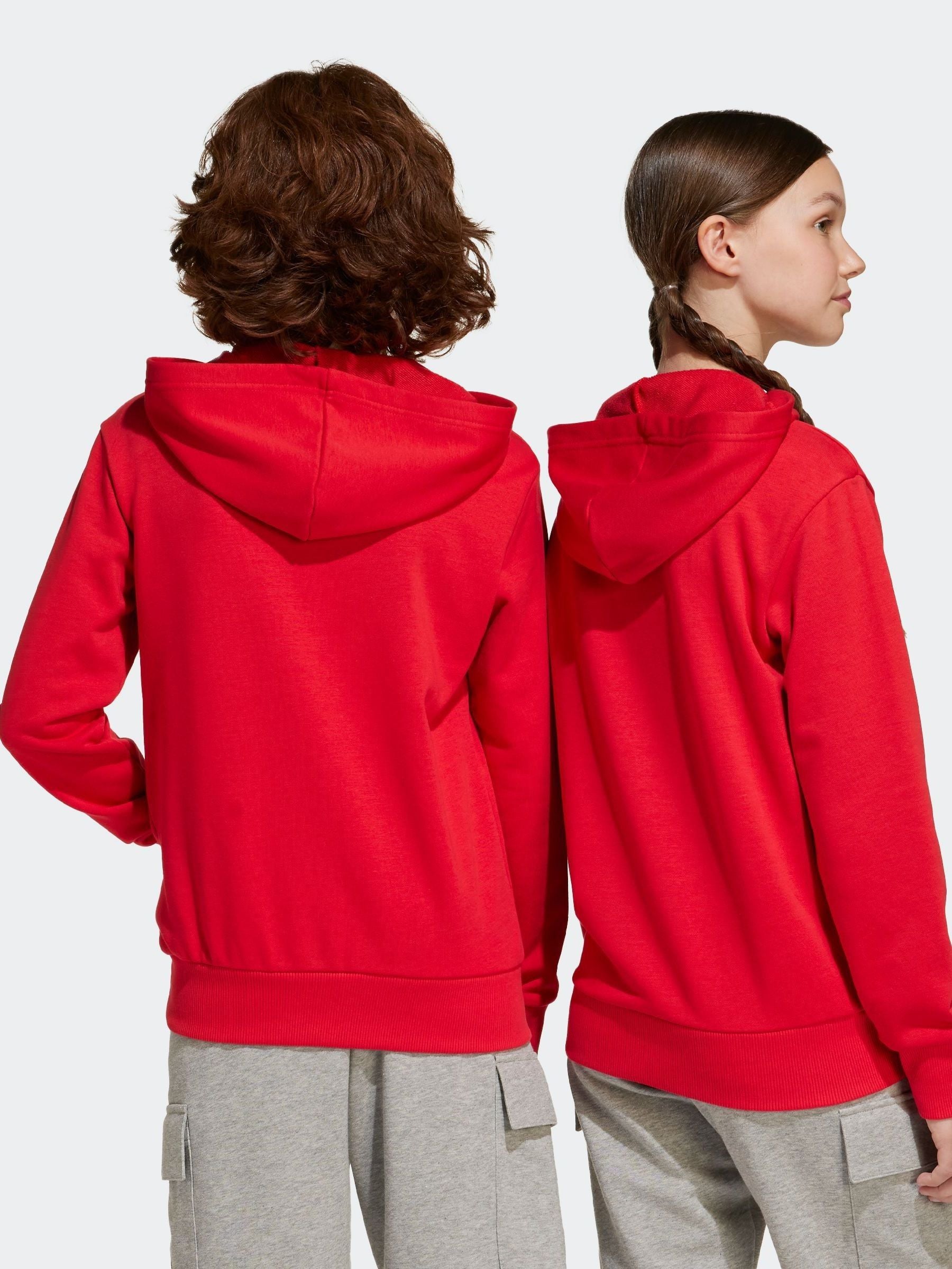 adidas Red Large Logo Hoodie