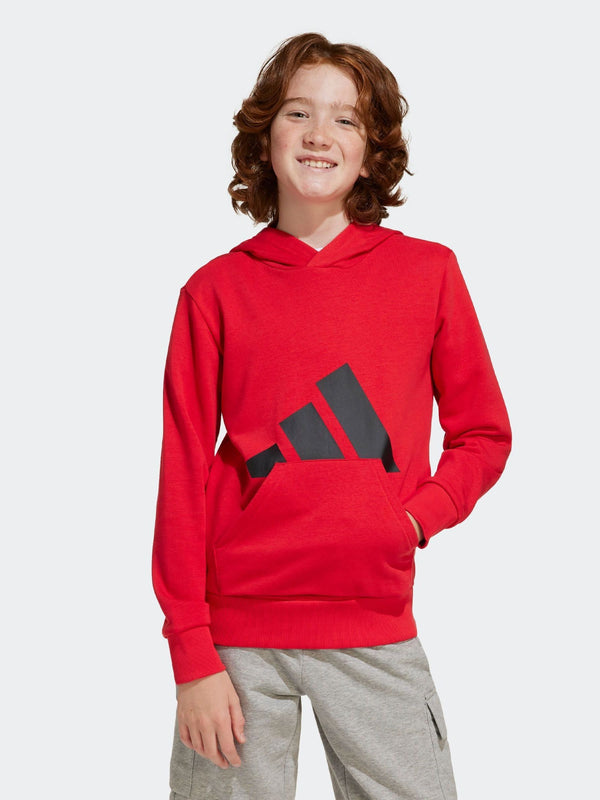 adidas Red Large Logo Hoodie