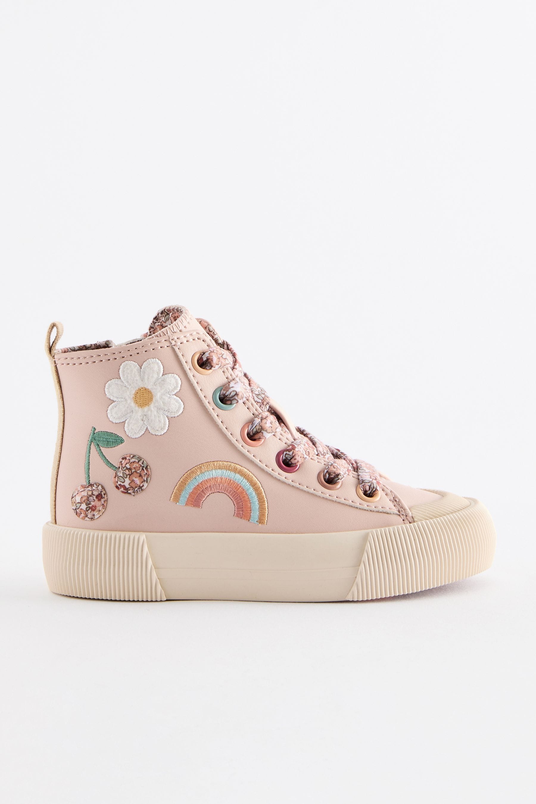 Neutral Character Applique Chunky High Top Trainers