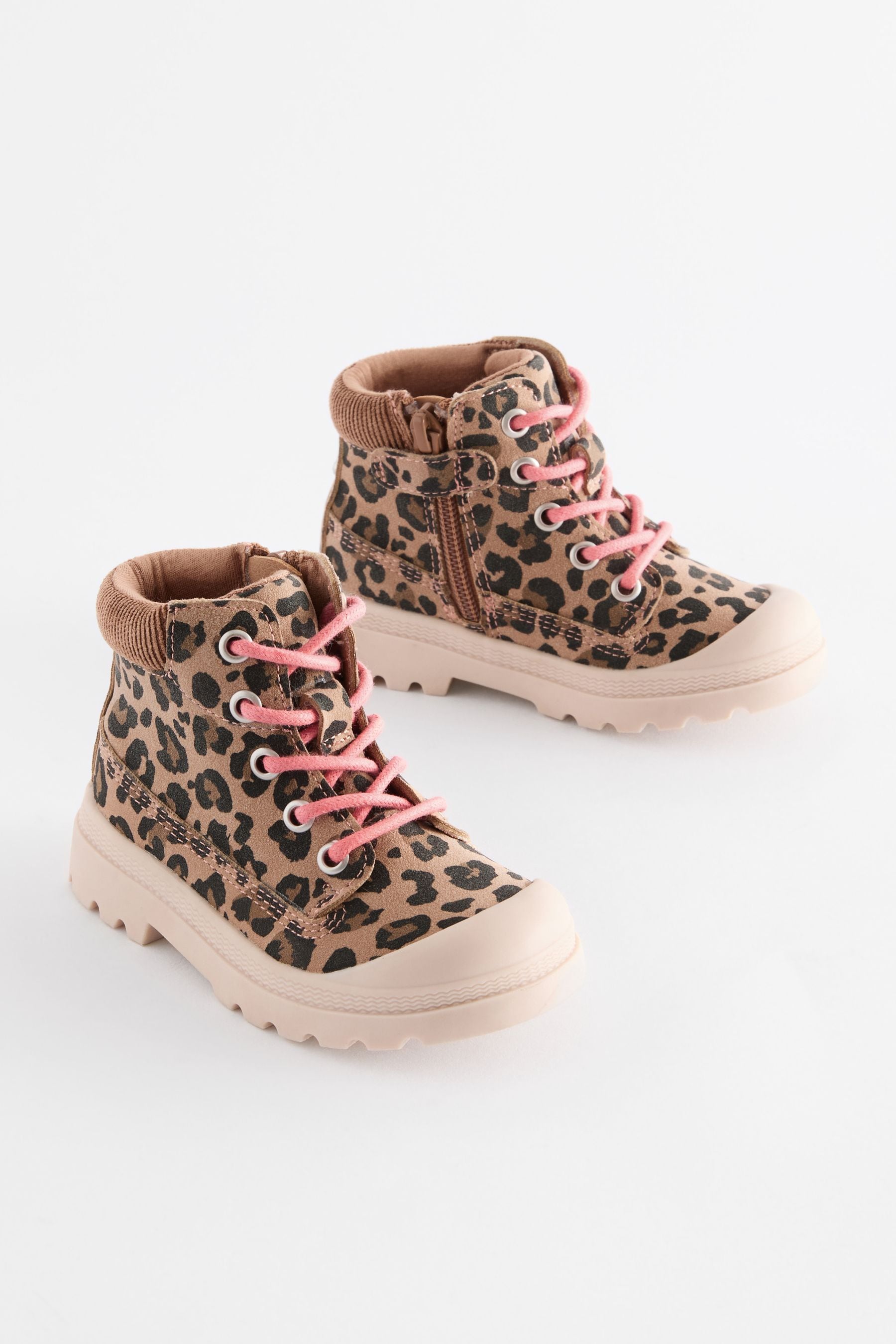 Animal Print Chunky Boots