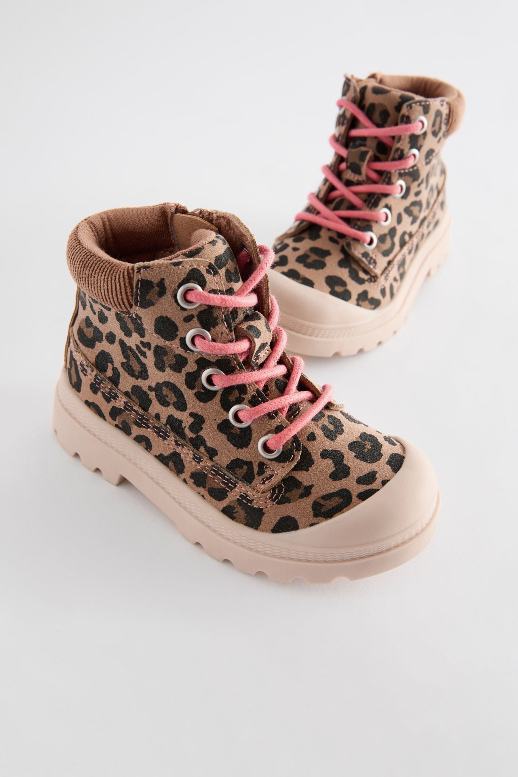 Animal Print Chunky Boots