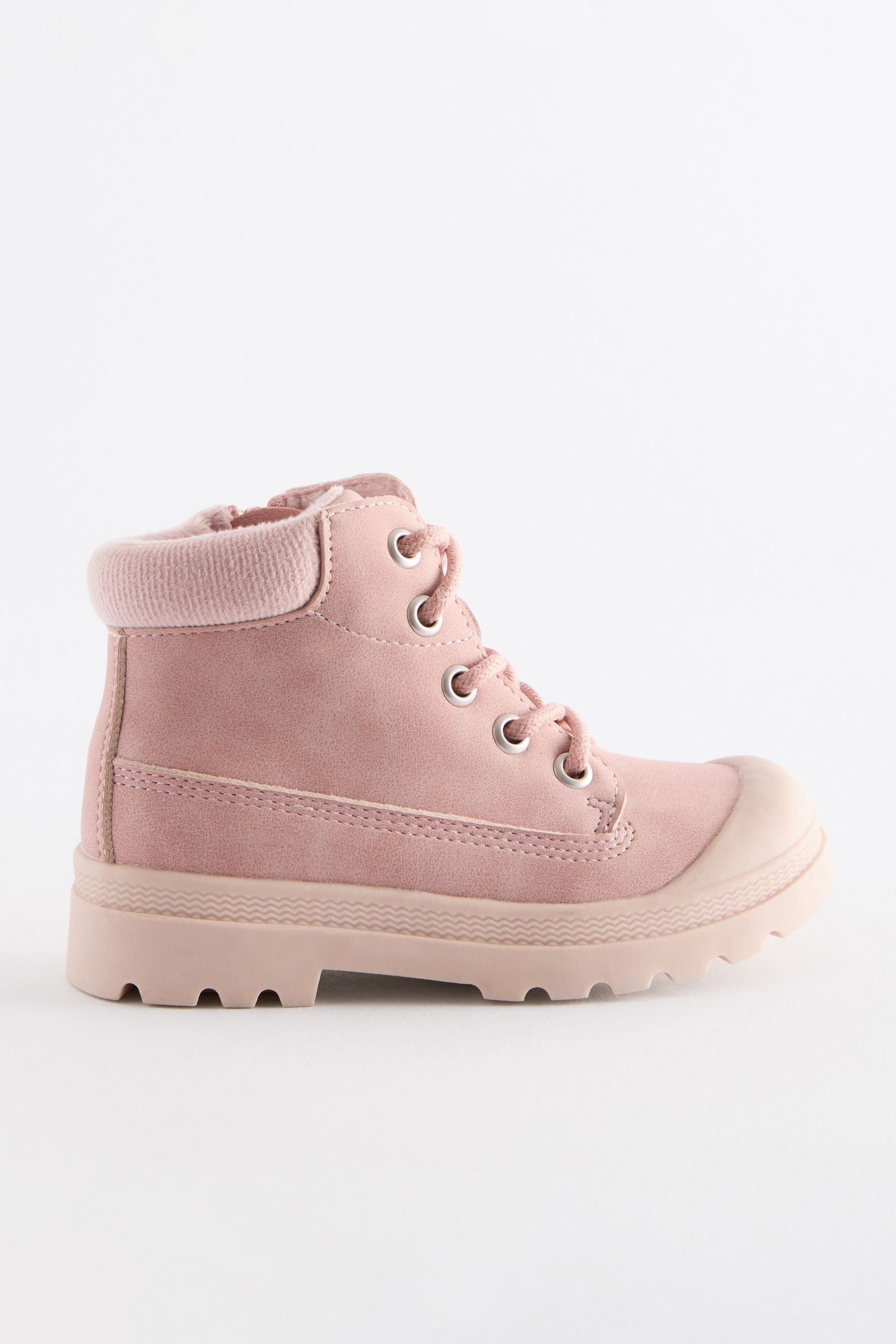 Pink Print Chunky Boots