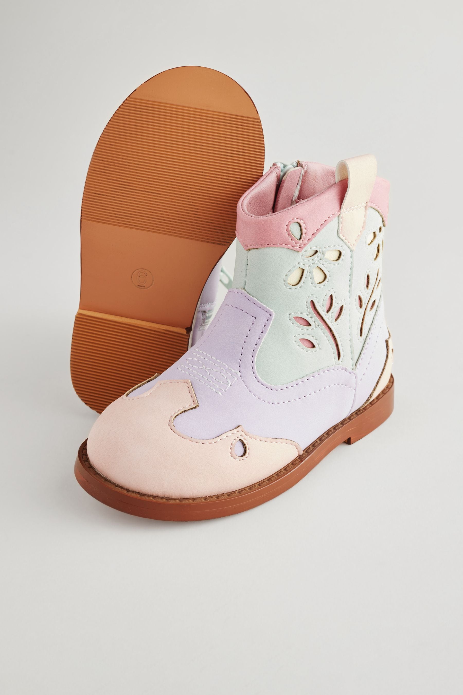 Multi Pastel Western Boots