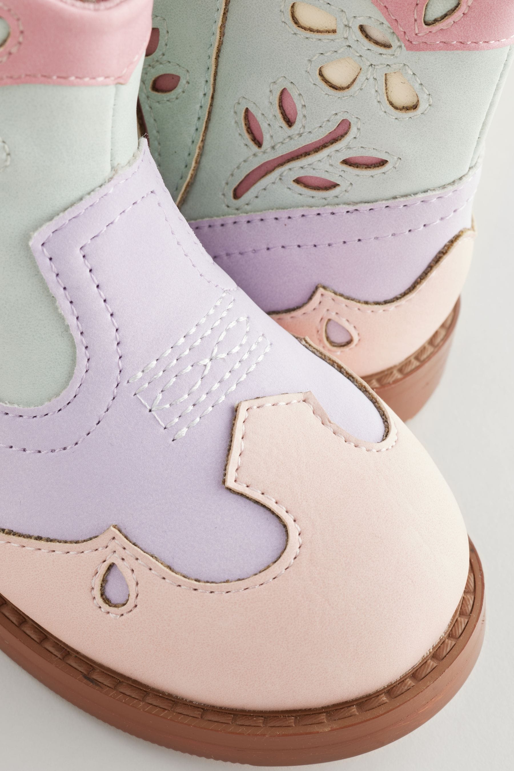 Multi Pastel Western Boots