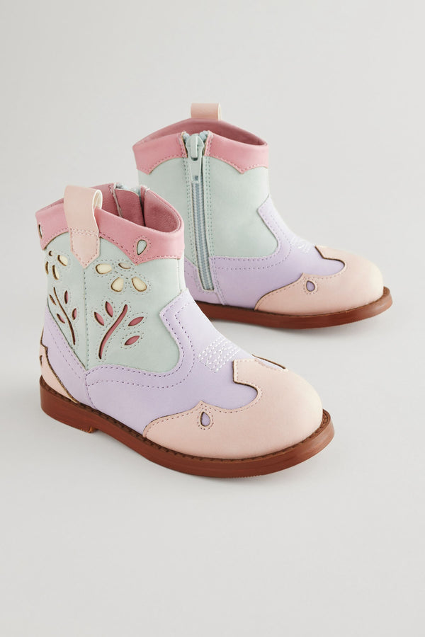 Multi Pastel Western Boots