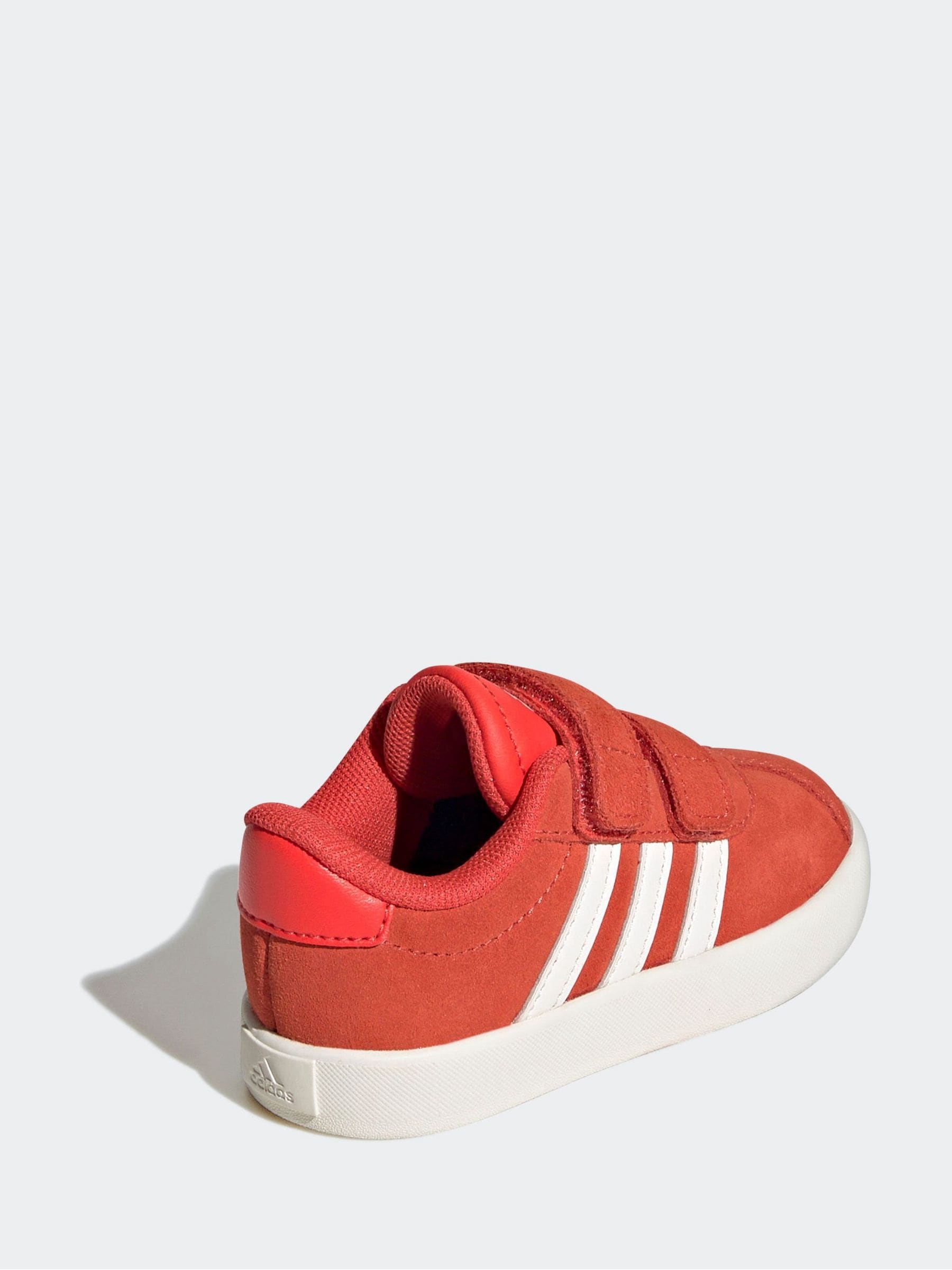 adidas Red VL Court 3.0 Hook and Loop Trainers