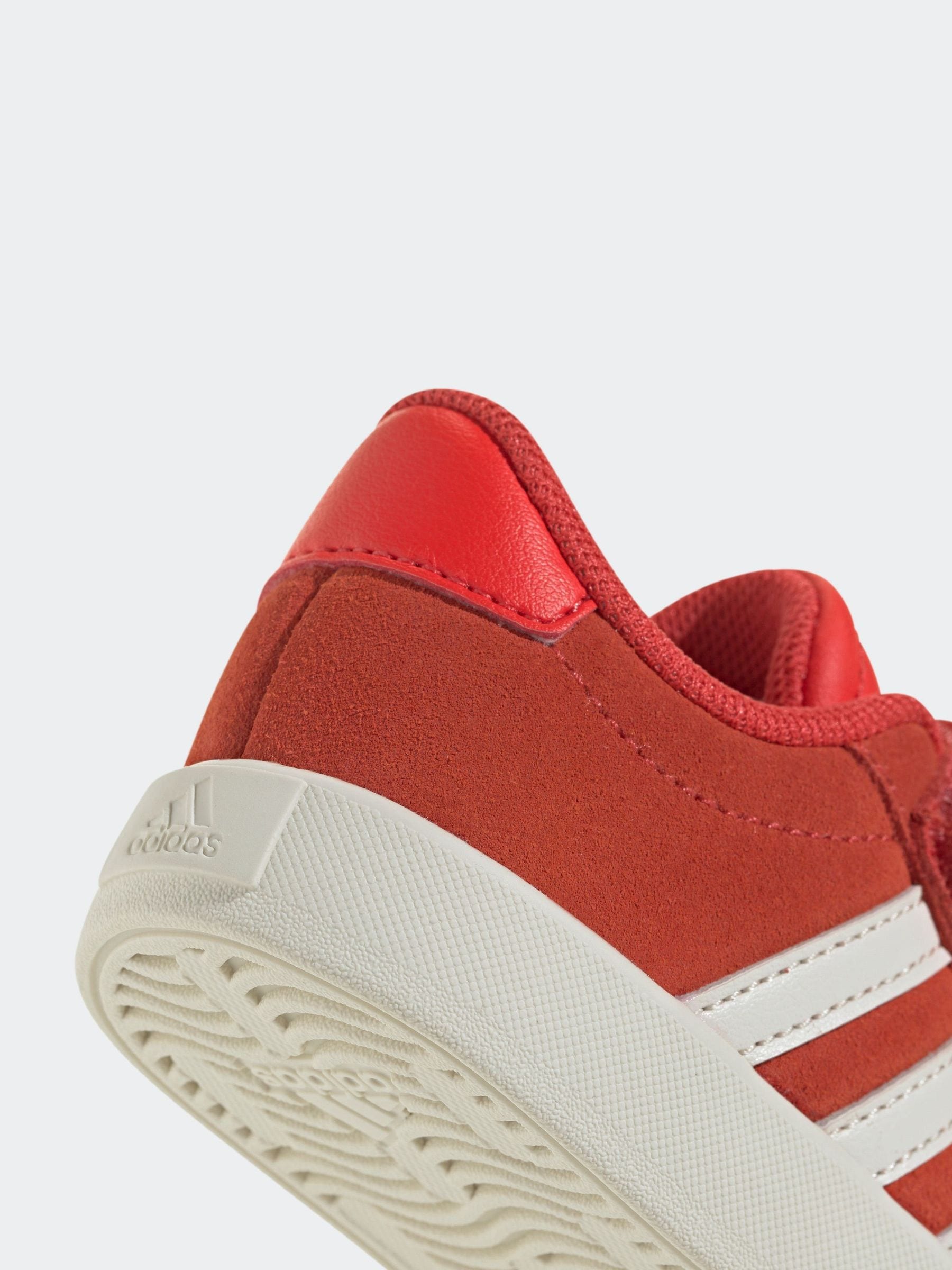 adidas Red VL Court 3.0 Hook and Loop Trainers