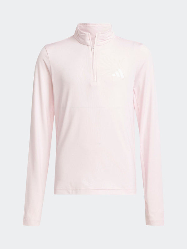 adidas Pink All Sports Favorite 1/4 Zip Long Sleeve T-Shirt