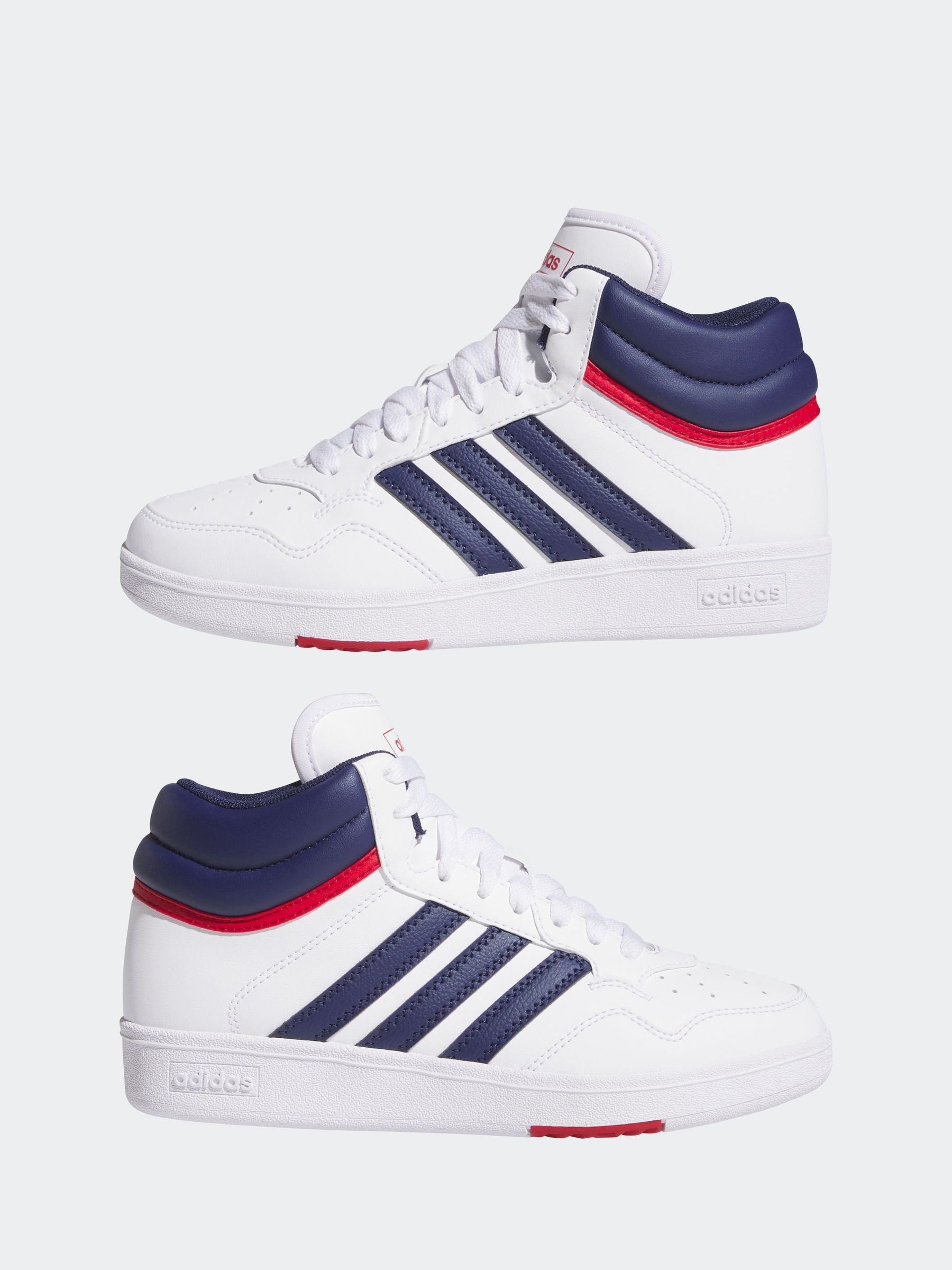 adidas lilly White Hoops Mid Trainers