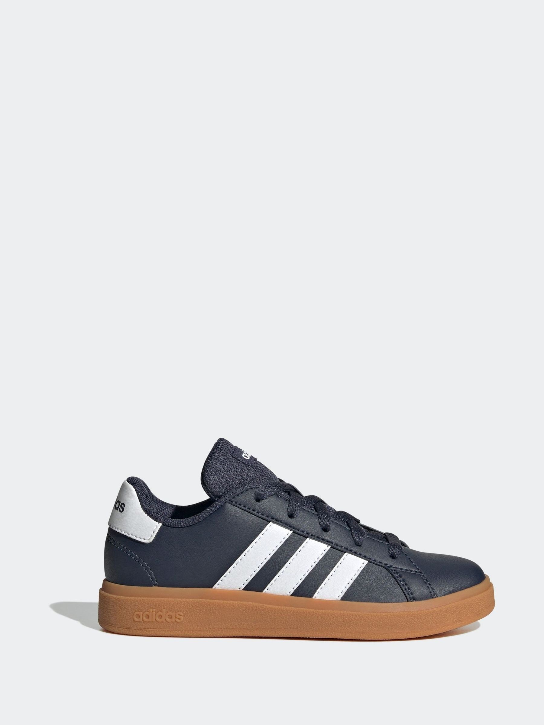 adidas Blue Grand Court Lace-Up Trainers