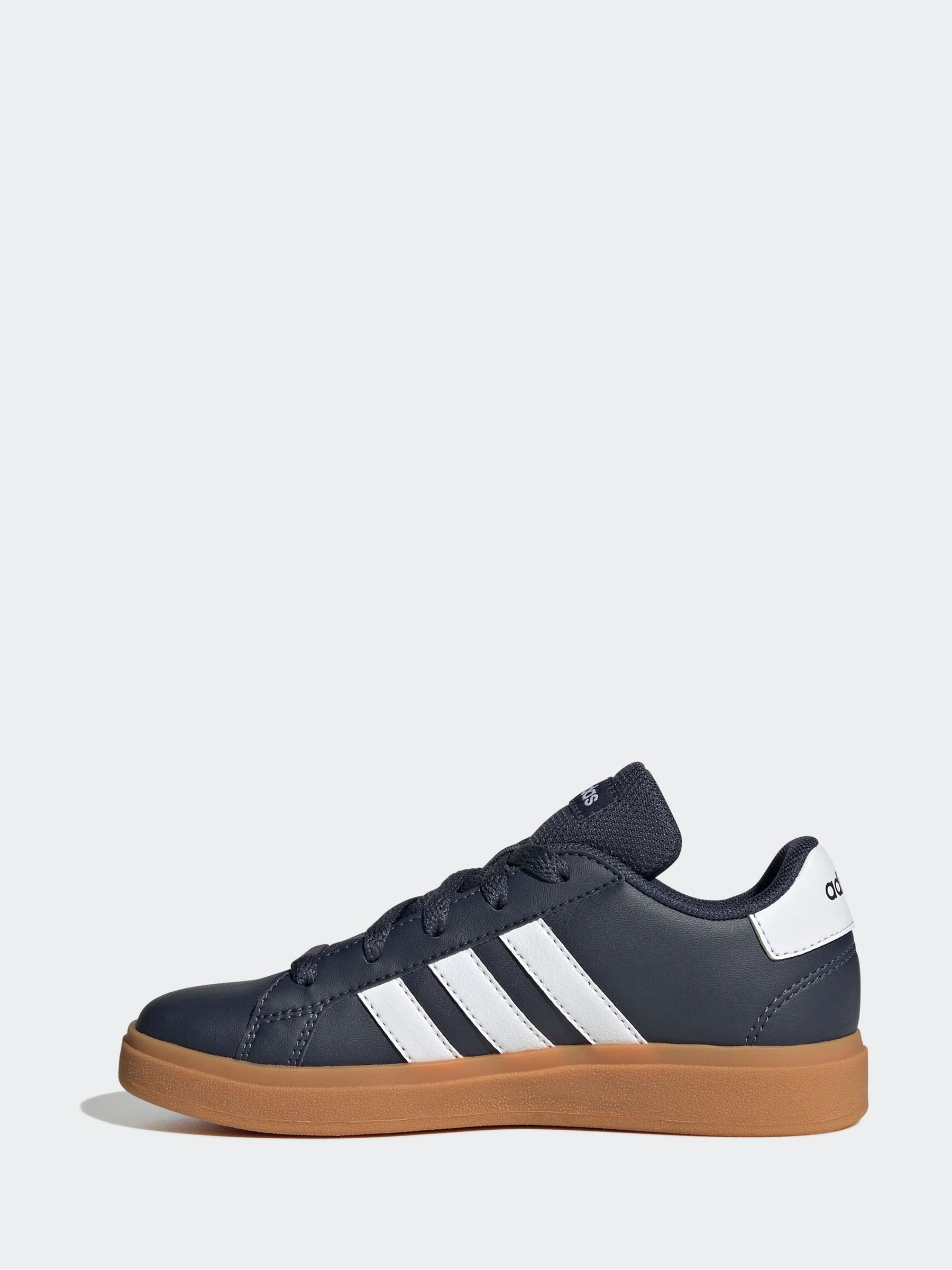 adidas Blue Grand Court Lace-Up Trainers