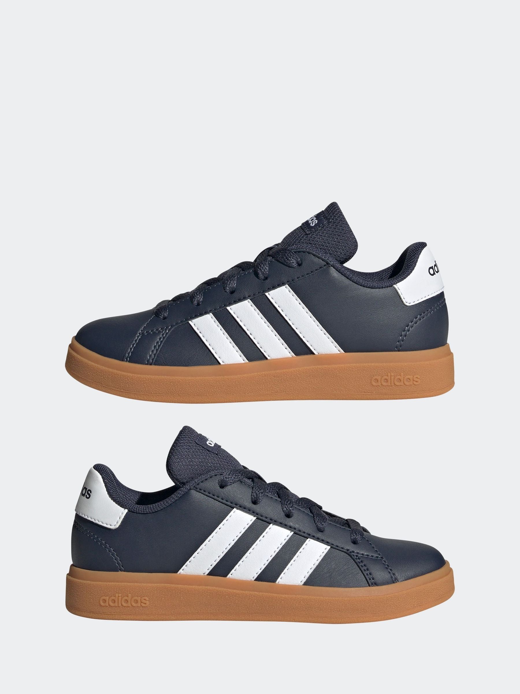 adidas Blue Grand Court Lace-Up Trainers