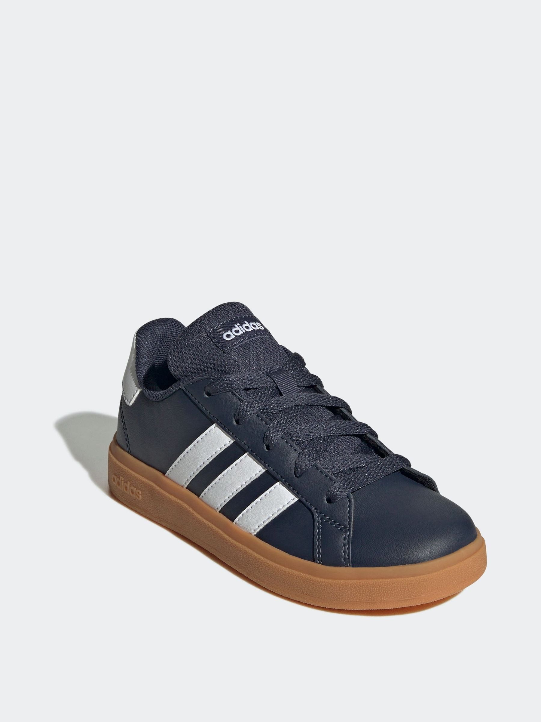 adidas Blue Grand Court Lace-Up Trainers