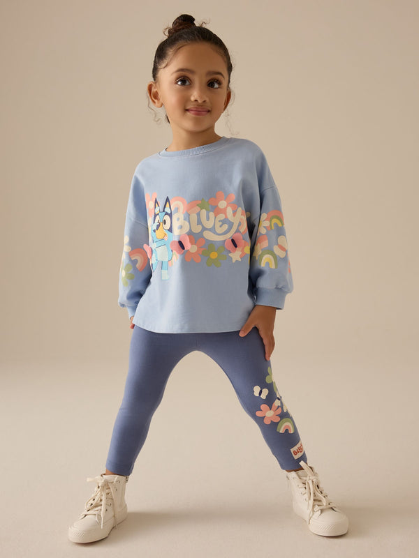 Blue Long Sleeve T Shirt and Leggings Set (12mths-7yrs)