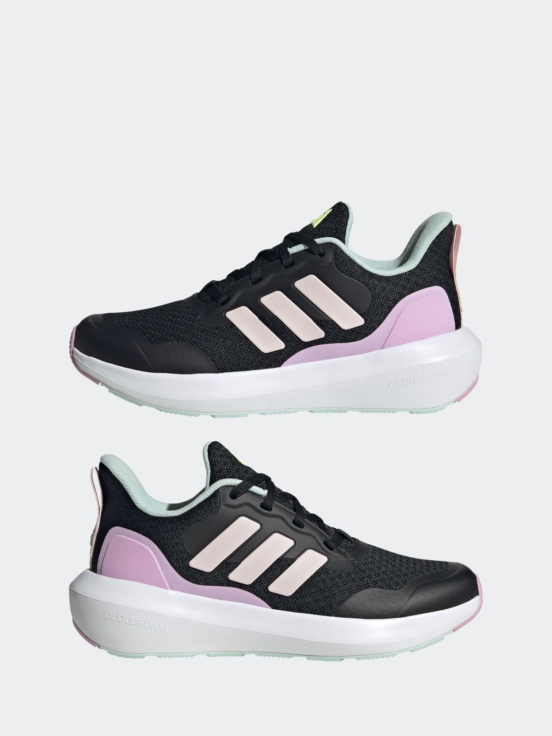 adidas Black Dark Kids Fortarun 3.0 Trainers