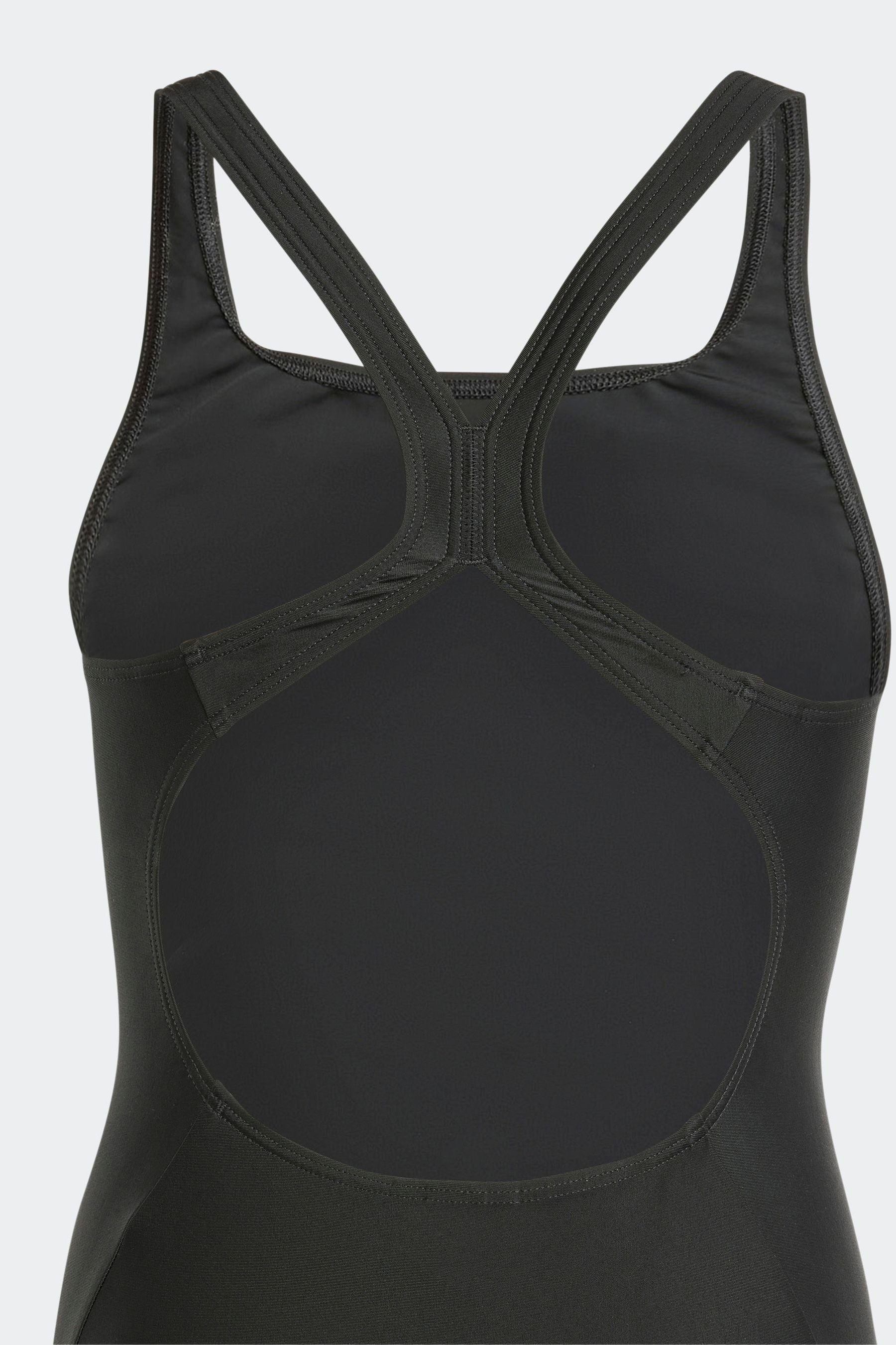 adidas Black 3 Stripe C Back Swimsuit