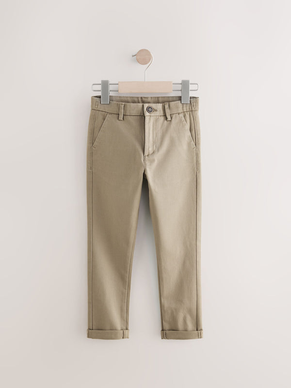 Tan Brown Skinny Fit Stretch Chino Trousers (3-17yrs)