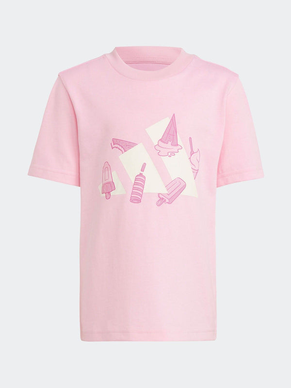 adidas Pink Lounge Ice Graphic 100% Cotton T-Shirt