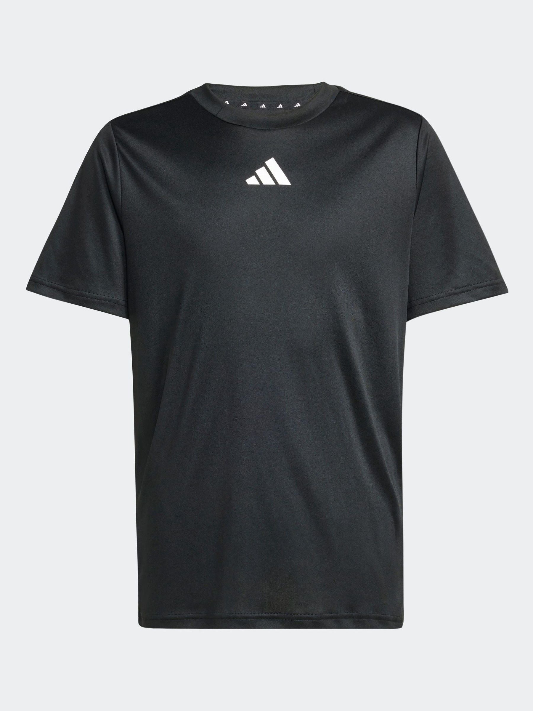 adidas Black 3 Stripes Training T-Shirt and Shorts Set