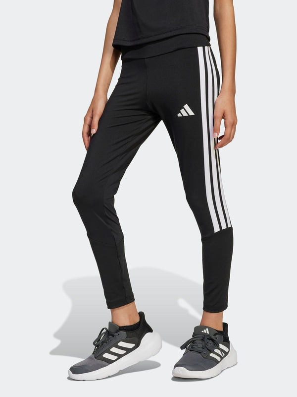 adidas Black Train Essentials 3 Stripe Leggings