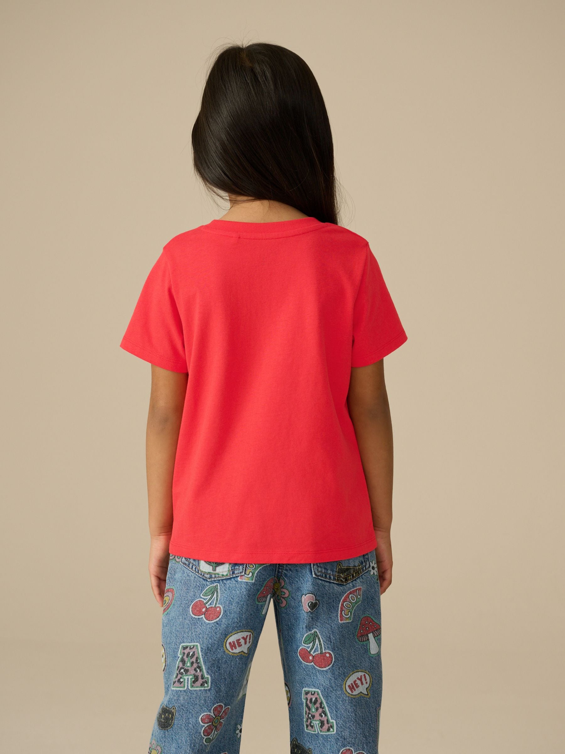 Red 100% Cotton T-Shirt (3-16yrs)