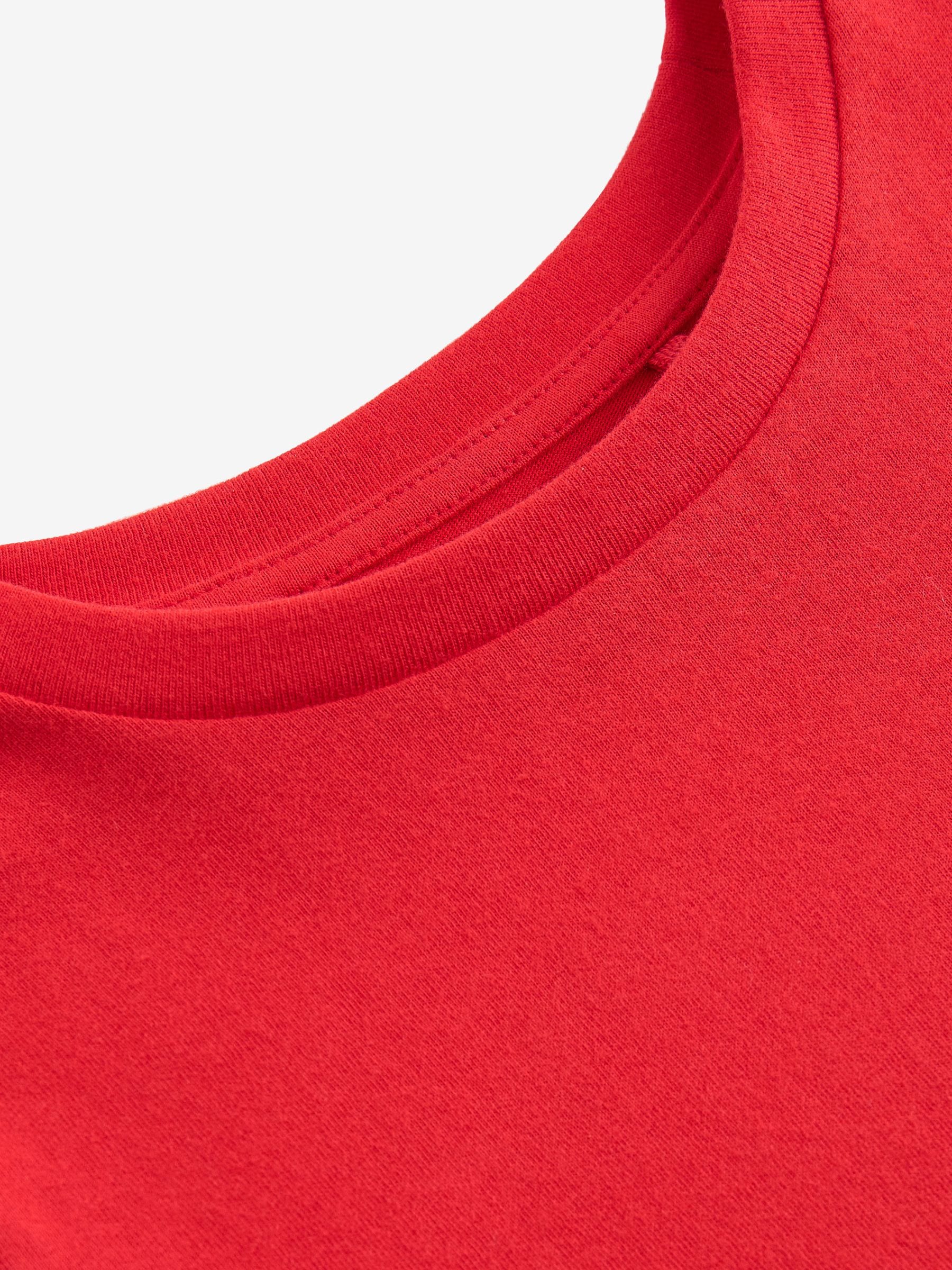 Red 100% Cotton T-Shirt (3-16yrs)