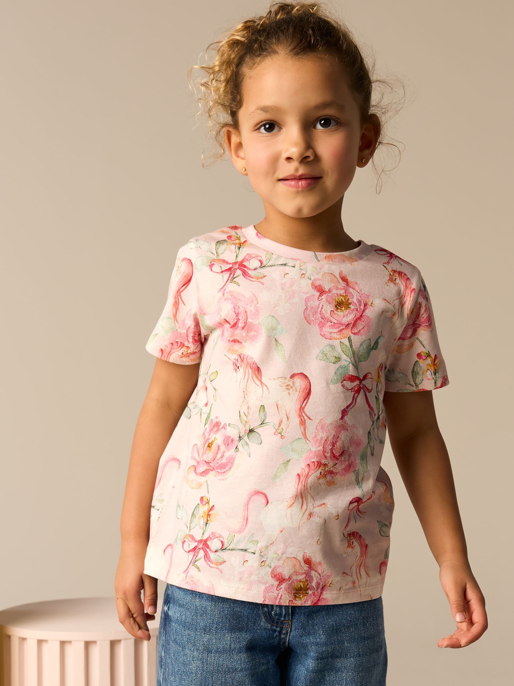 Pink Unicorn 100% Cotton T-Shirt (3-16yrs)