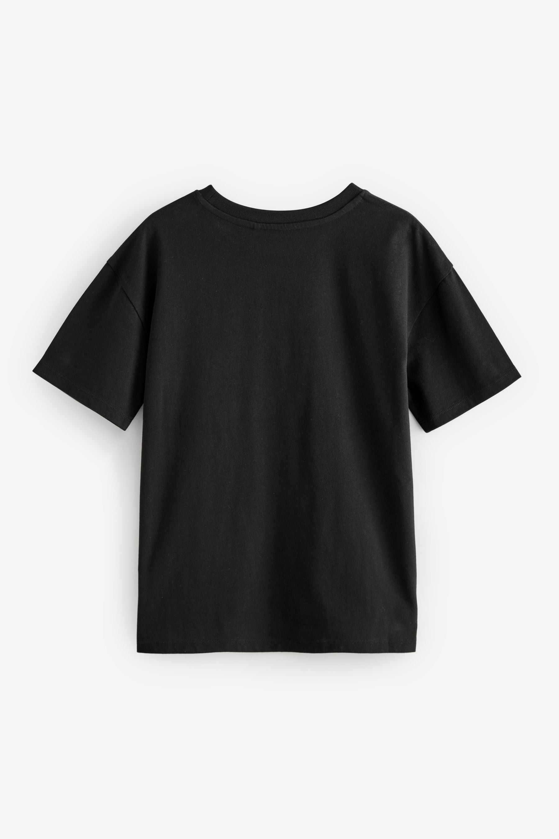 Black Oversized 100% Cotton T-Shirt (3-16yrs)