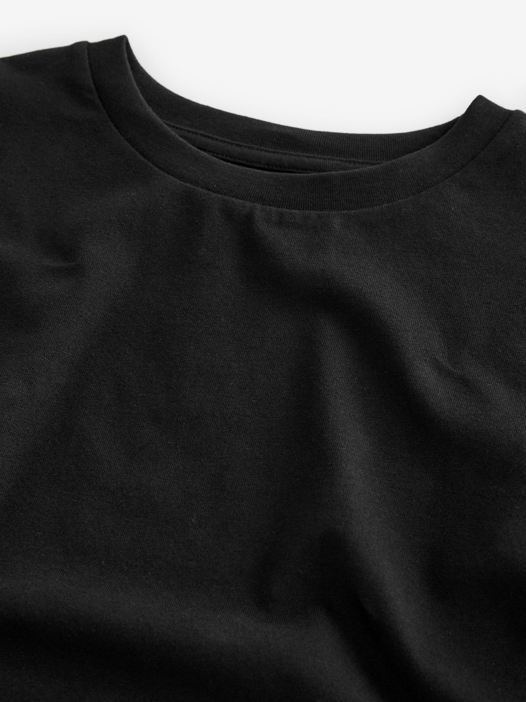 Black Oversized 100% Cotton T-Shirt (3-16yrs)