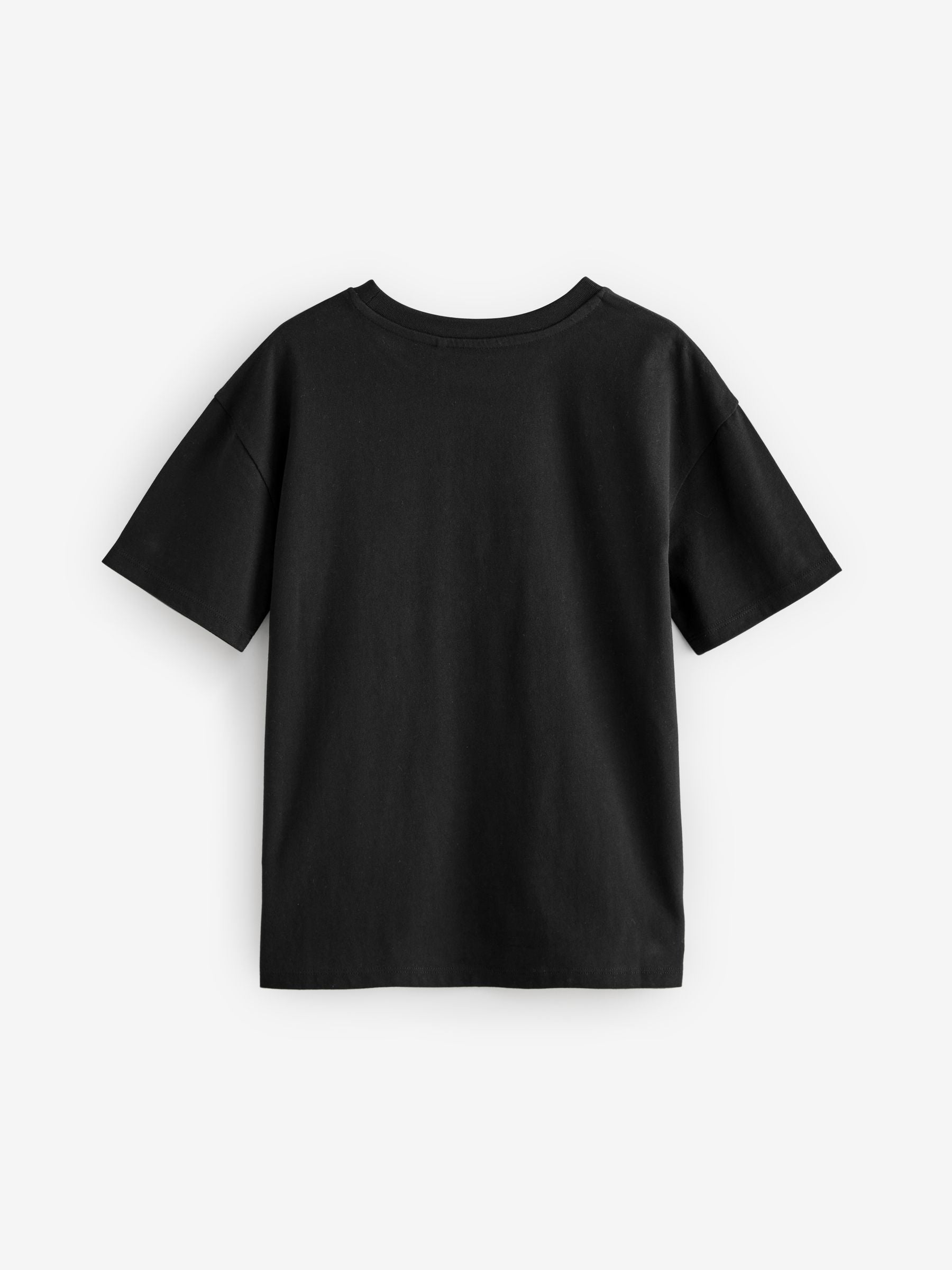 Black Oversized 100% Cotton T-Shirt (3-16yrs)