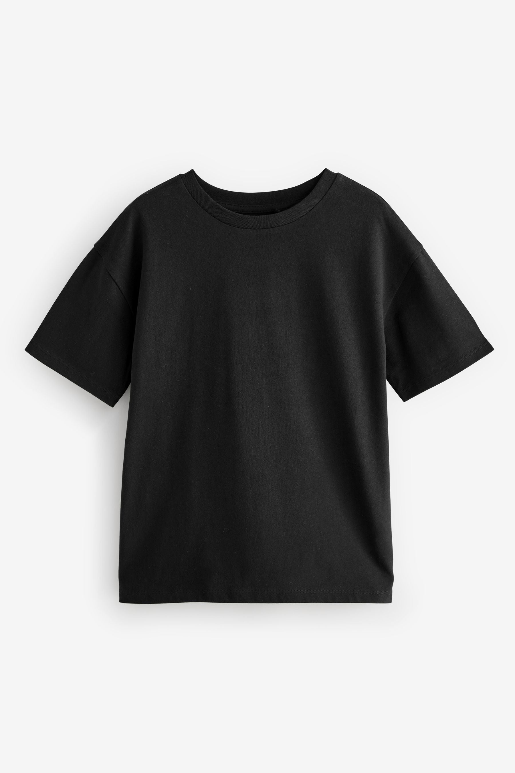 Black Oversized 100% Cotton T-Shirt (3-16yrs)