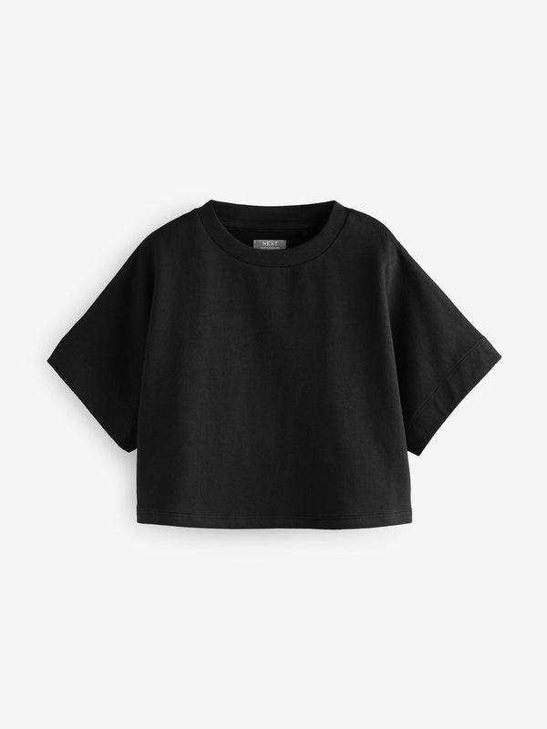 Black 100% Cotton Boxy T-Shirt (3-16yrs)