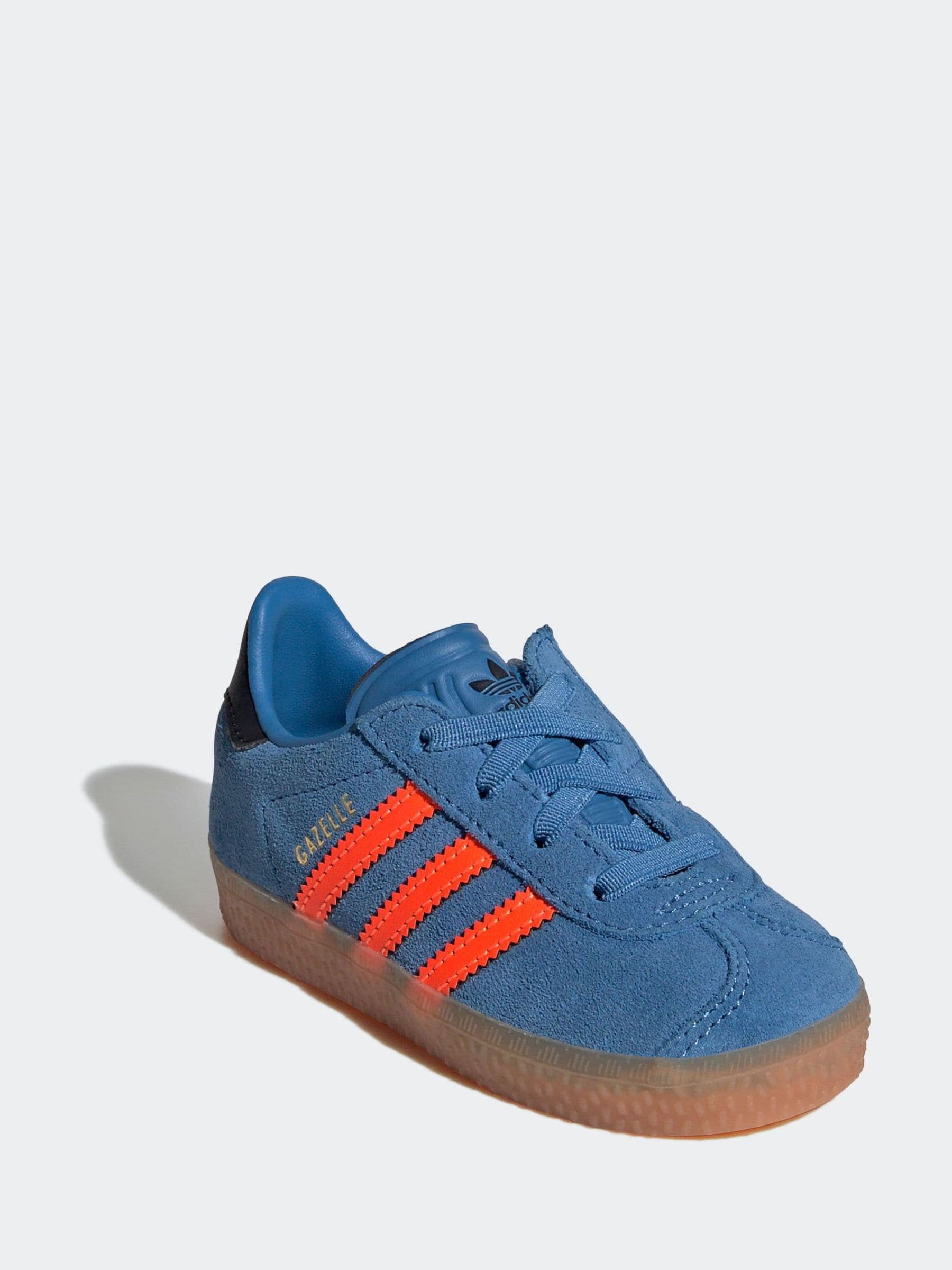 Adidas Oringnal Blue Gazelle Elastic Lace Trainers